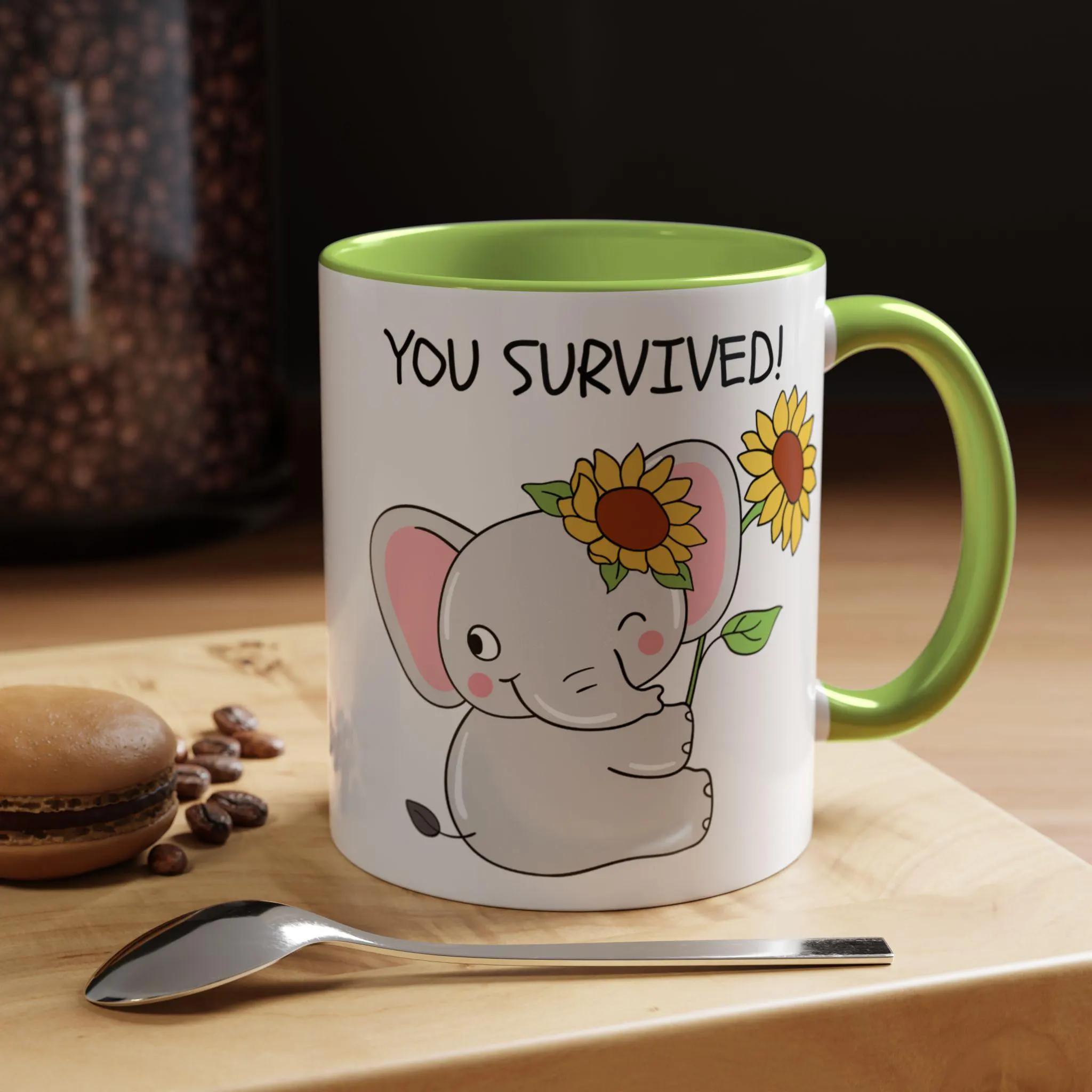Funny 'You Survived' Elephant Coffee Mug: Post Surgery Recovery Gift - image 3