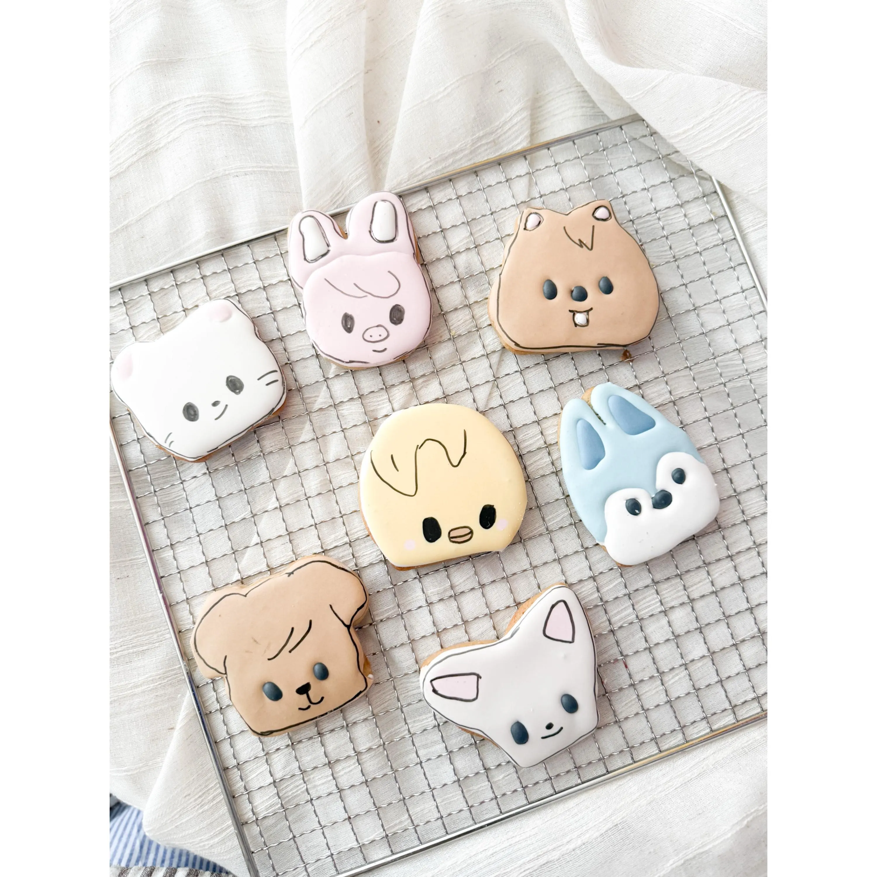 SKZOO Inspired K-Pop Cookies | Stray Kids Character Cookies | Pastel Decorated Biscuits | Fan Gift Box | Vanilla Brown Sugar Cookies UK - image 3