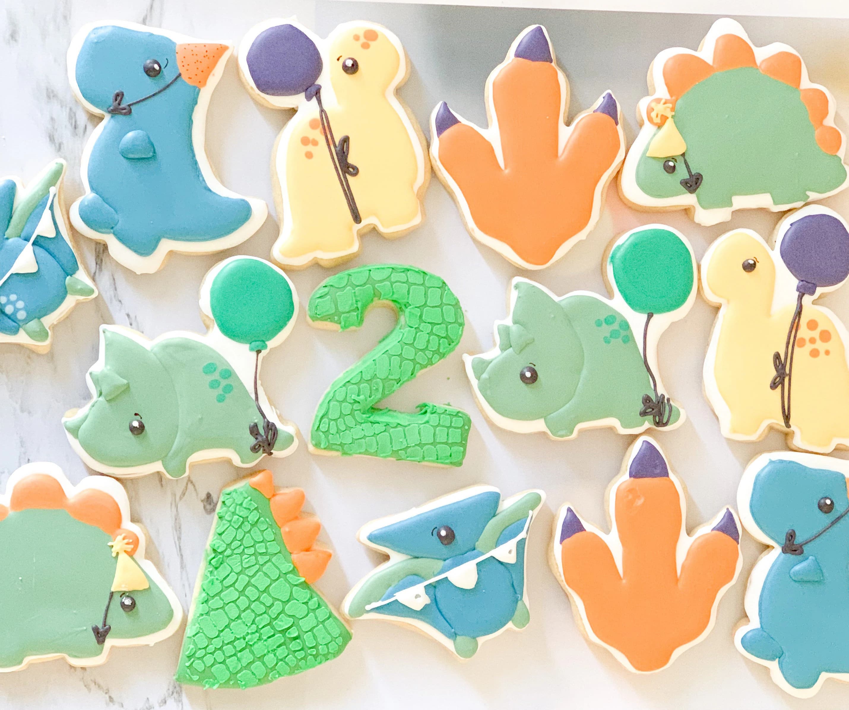 Dinosaur Decorated Sugar Cookies: Birthday Party Favors - 1 Dozen - image 3