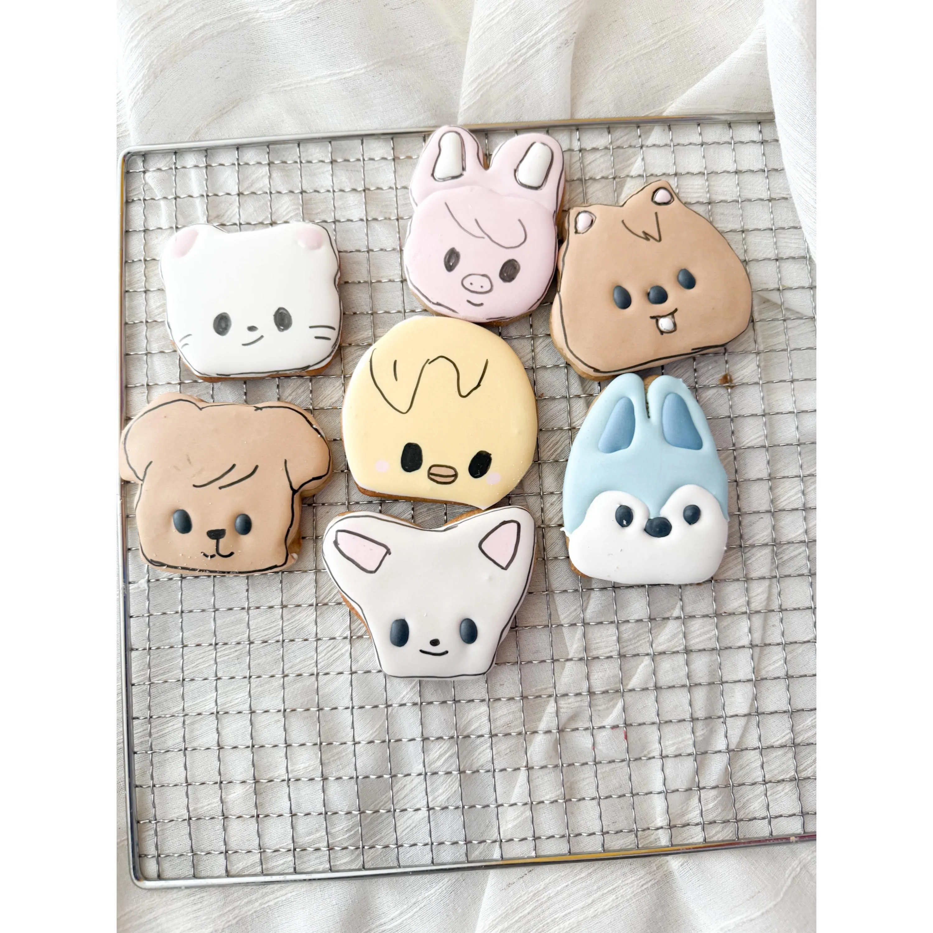 SKZOO Inspired K-Pop Cookies | Stray Kids Character Cookies | Pastel Decorated Biscuits | Fan Gift Box | Vanilla Brown Sugar Cookies UK - image 4