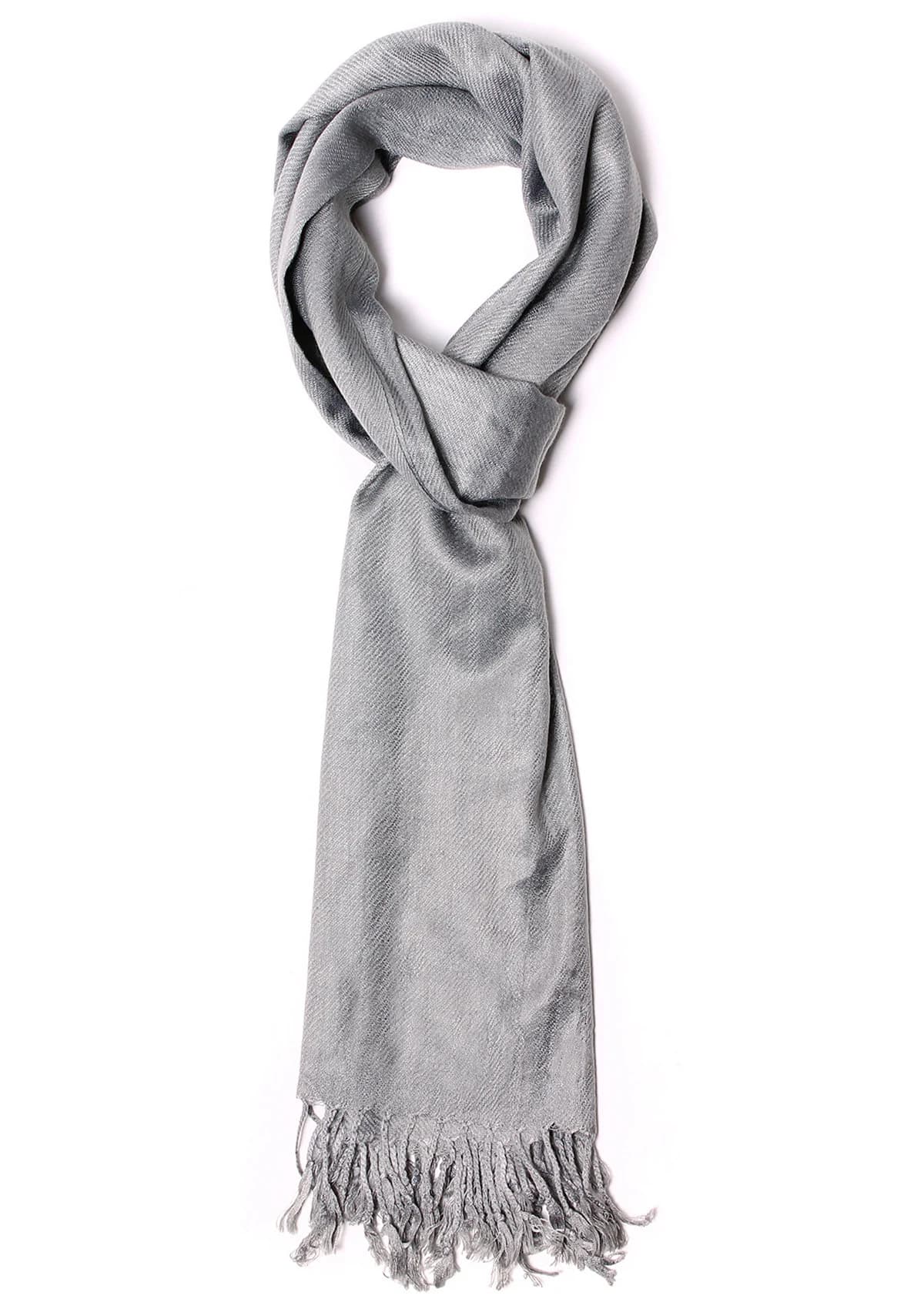 Gray (Silver) Pashmina Scarf | Shawl | Wrap | Festival | Prayer | Hijab | Rave | Evening | Bridesmaid | Wedding | Mens | Alice Blake - image 4