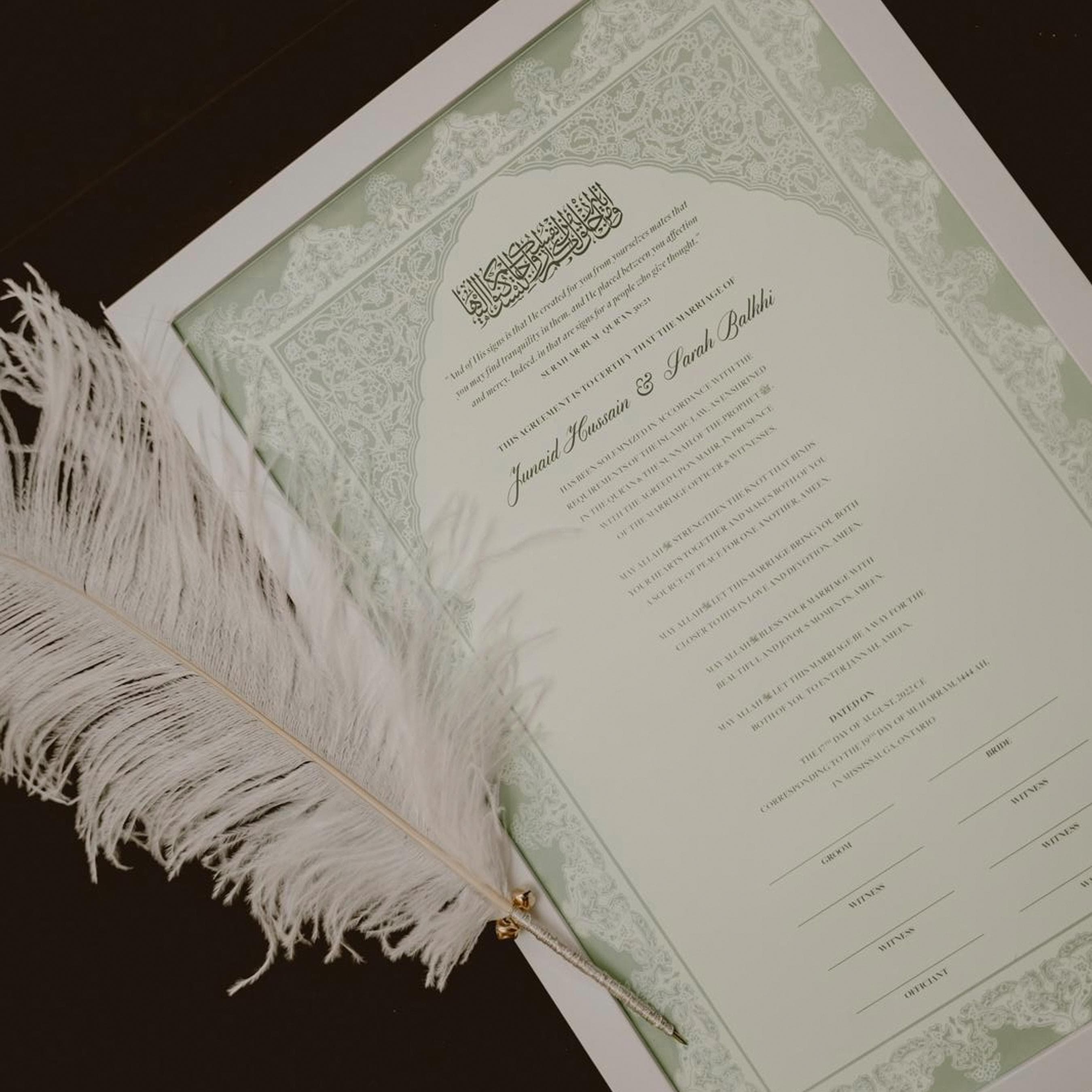 Editable Nikkah Contract Template: Printable Muslim Wedding Certificate (Digital Download 11x17in) - image 2