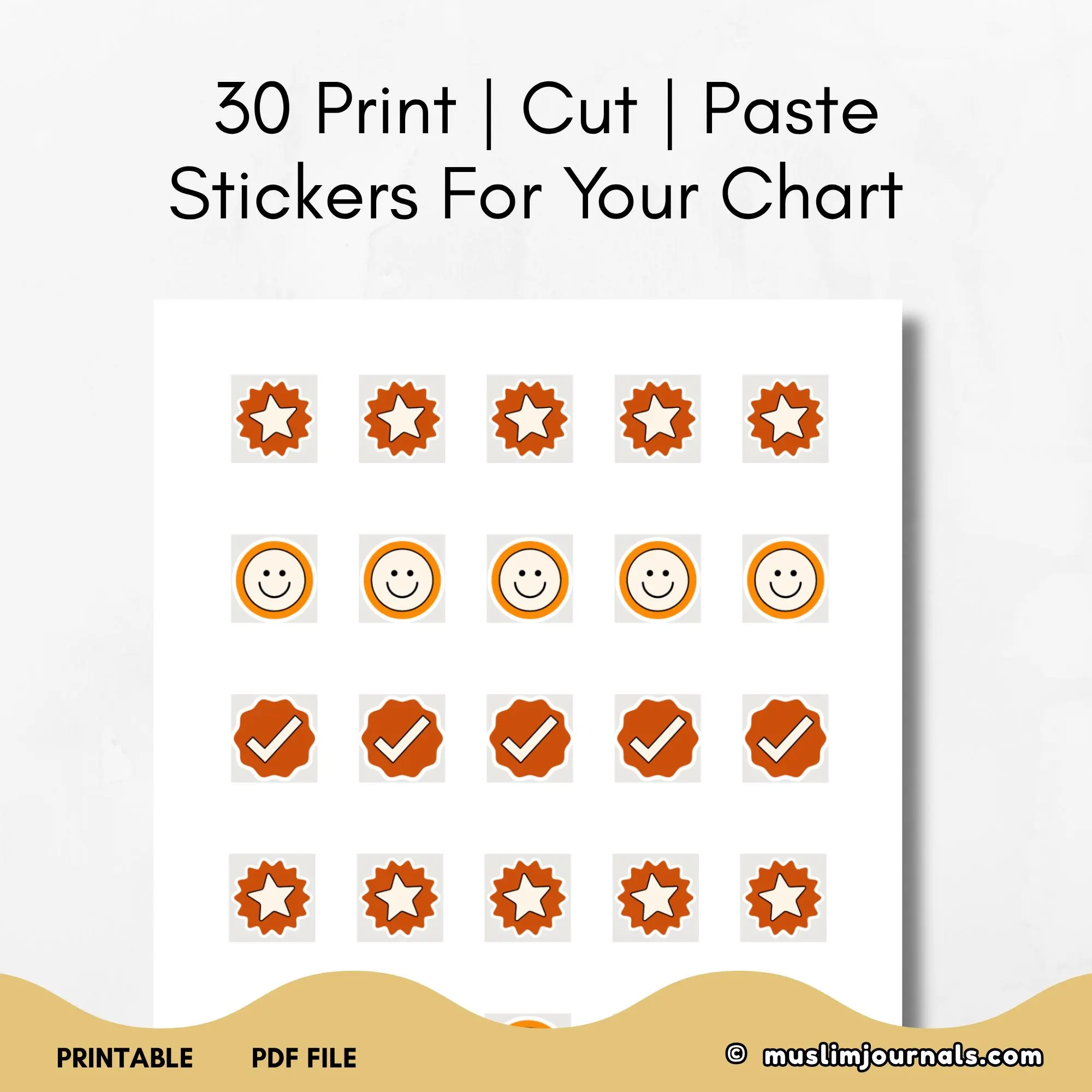 30-Day Dhikr Motivation Sticker Chart for Adult, Teens, Kids (PDF Printable) - image 3