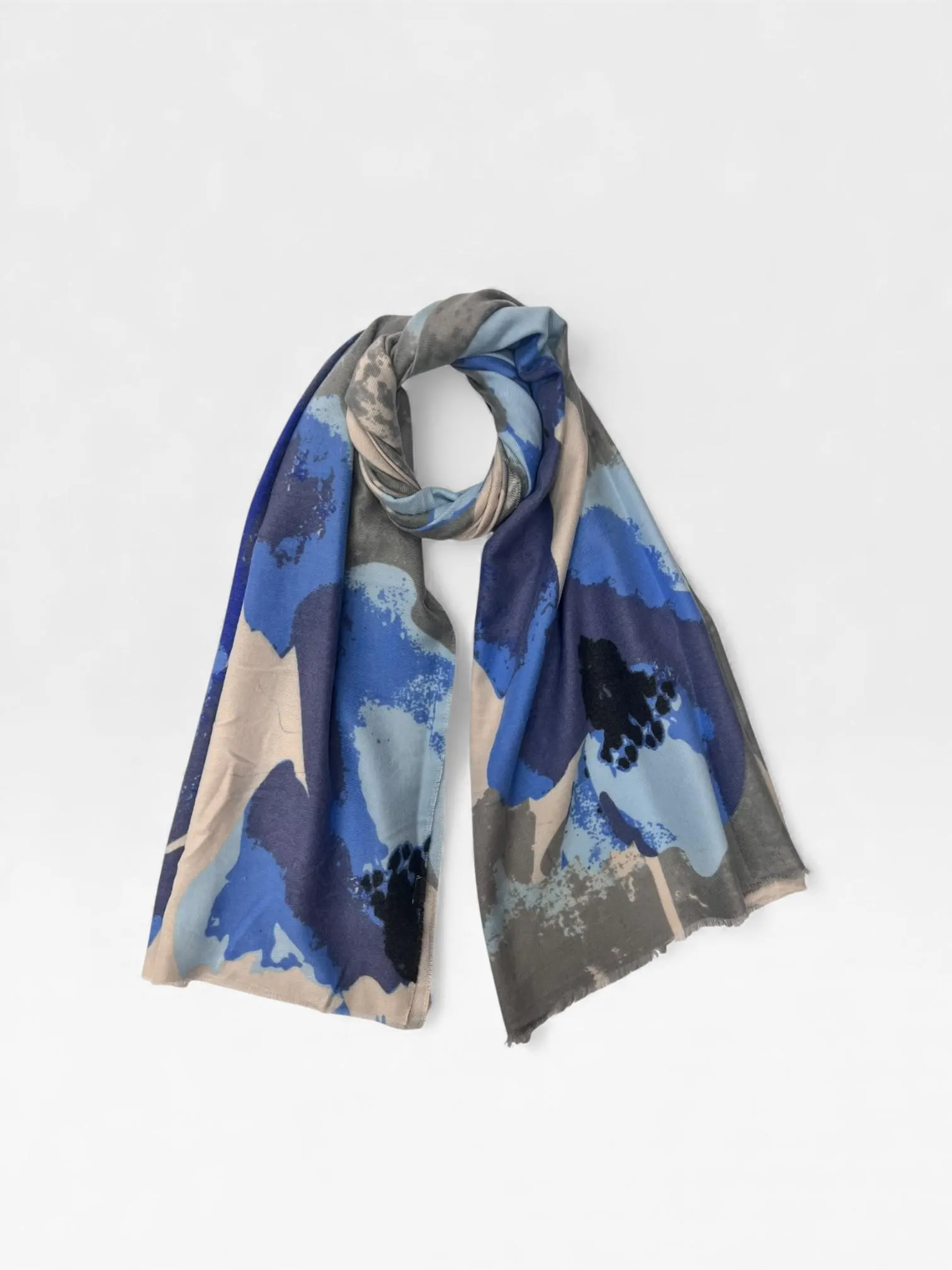 Abstract Scarf – Artistic Splash Print Wrap