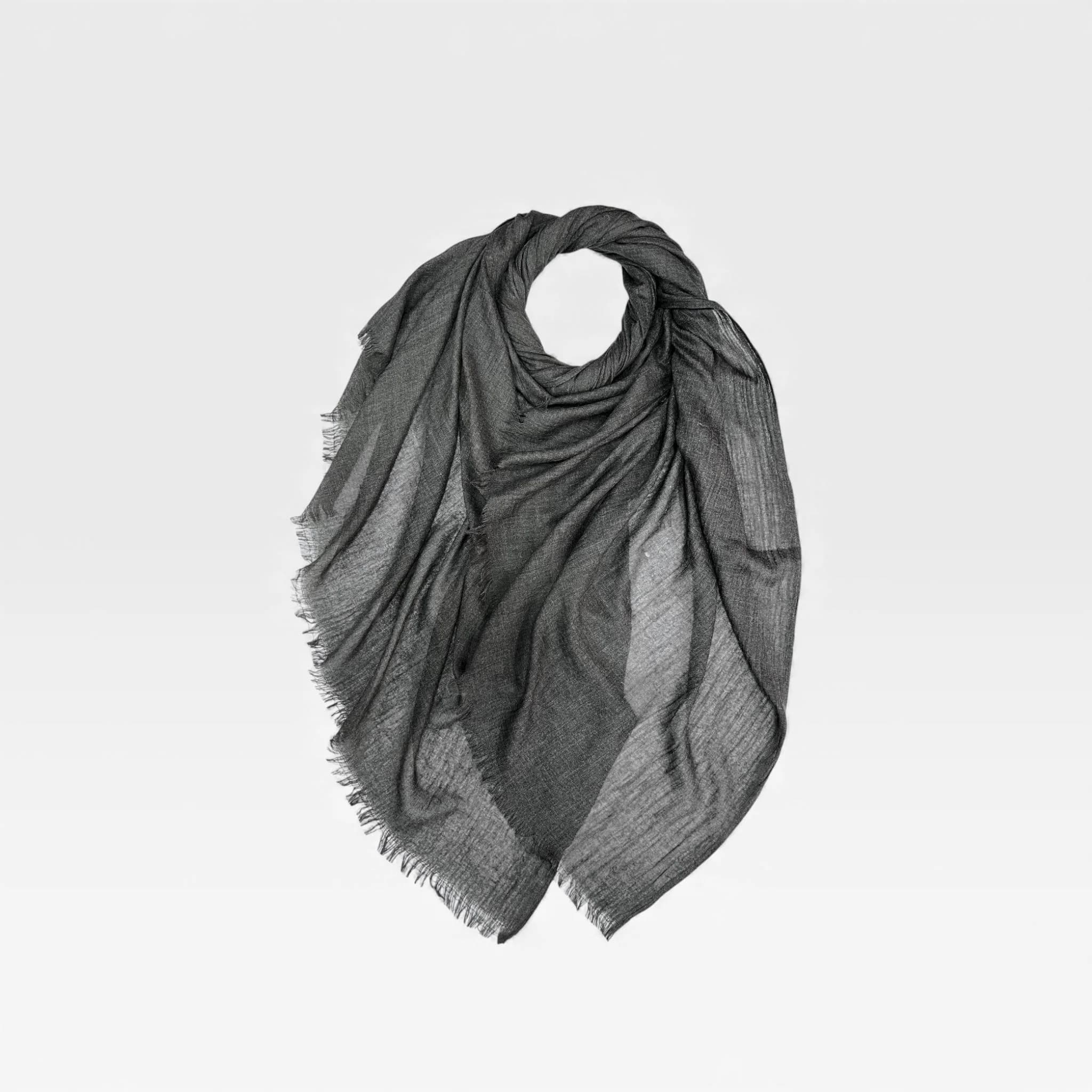 Plain Cotton Modal Scarf finished with fringes | Unisex scarf | Available in 19 colours - image 3