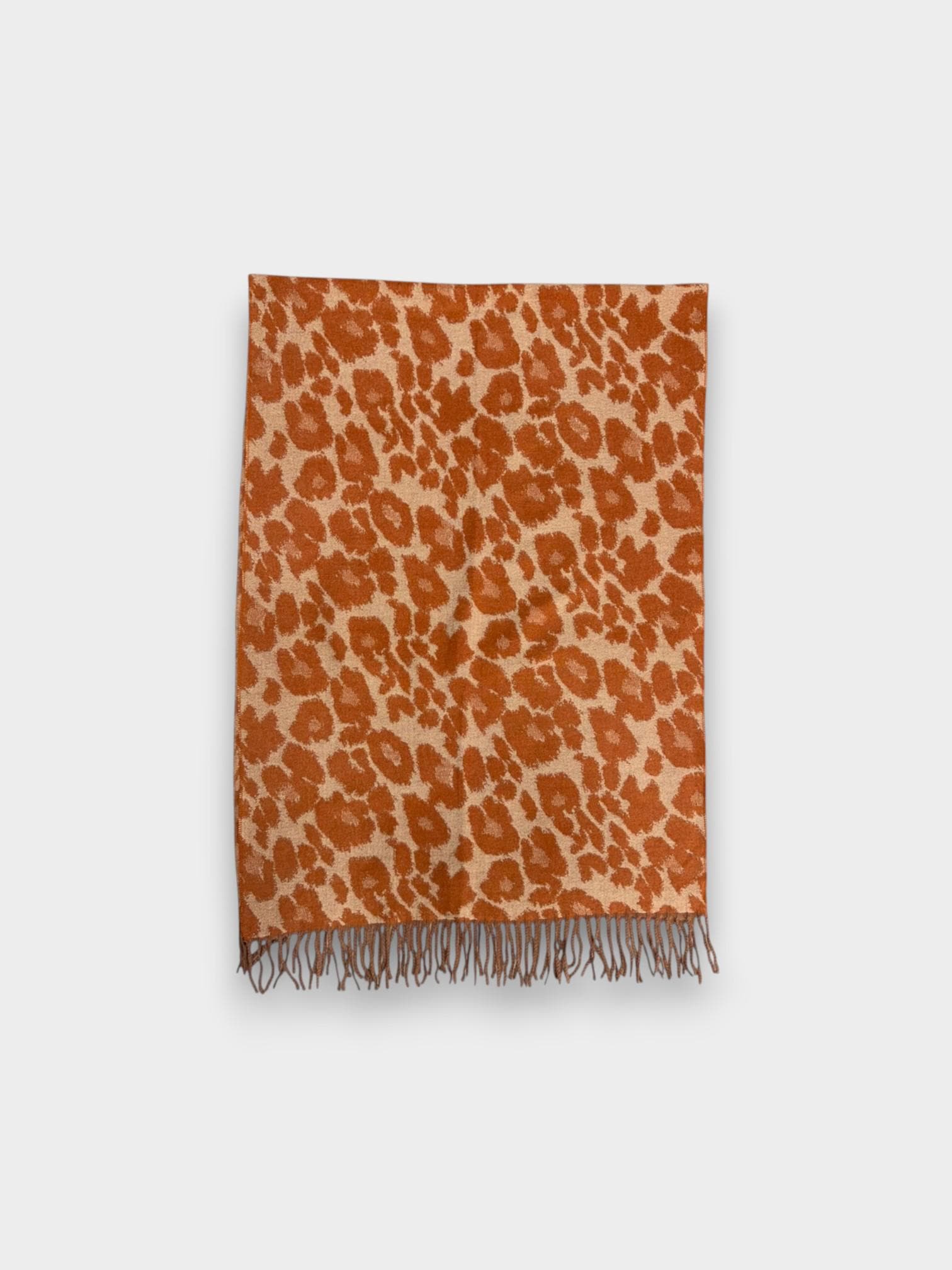 Leopard Print Woven Scarf for Women | Soft Fringed Winter Scarf | Reversible Animal Print Wrap | Cosy Gift for Her - image 3