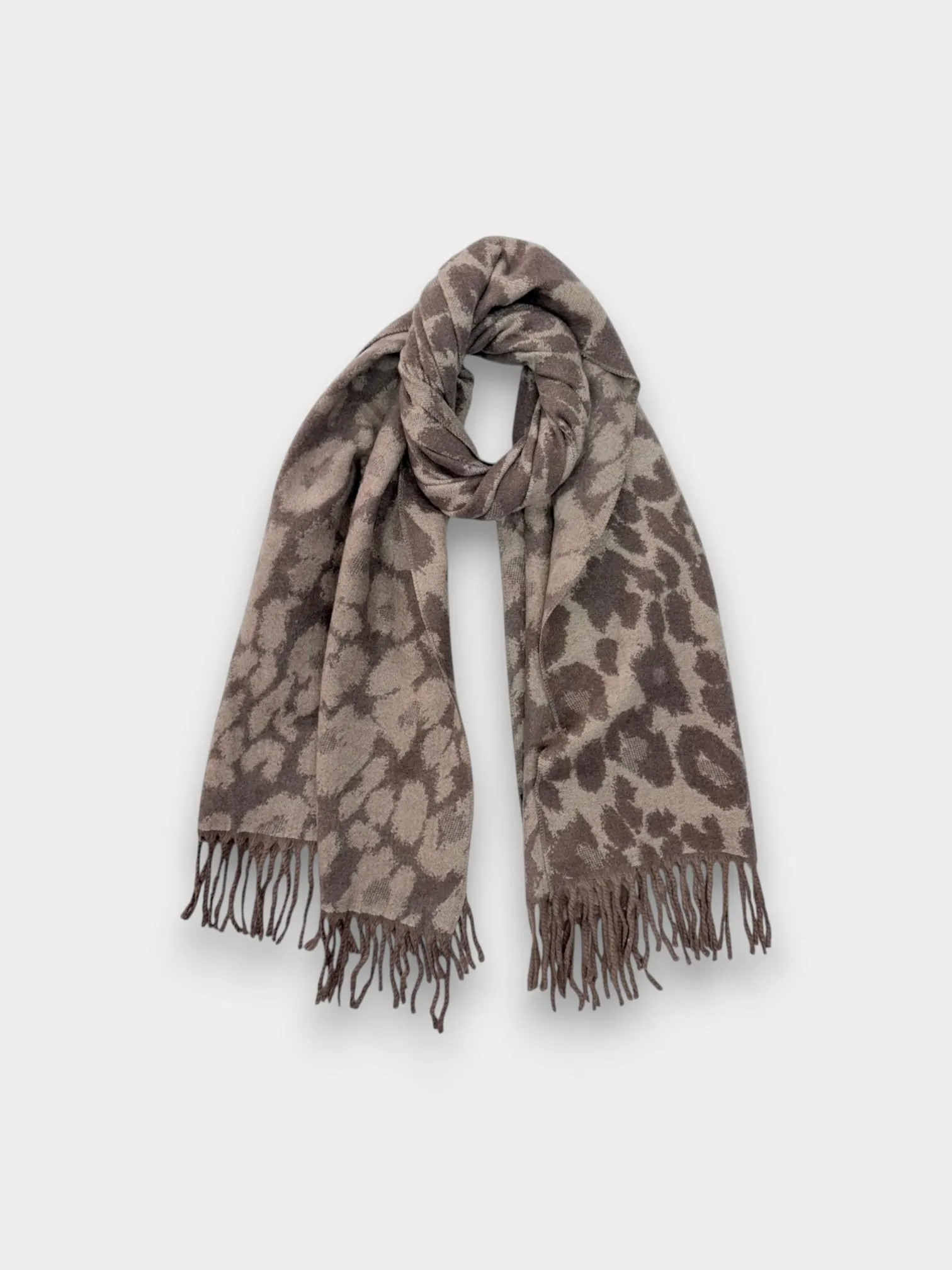 Leopard Print Woven Scarf for Women | Soft Fringed Winter Scarf | Reversible Animal Print Wrap | Cosy Gift for Her - image 5