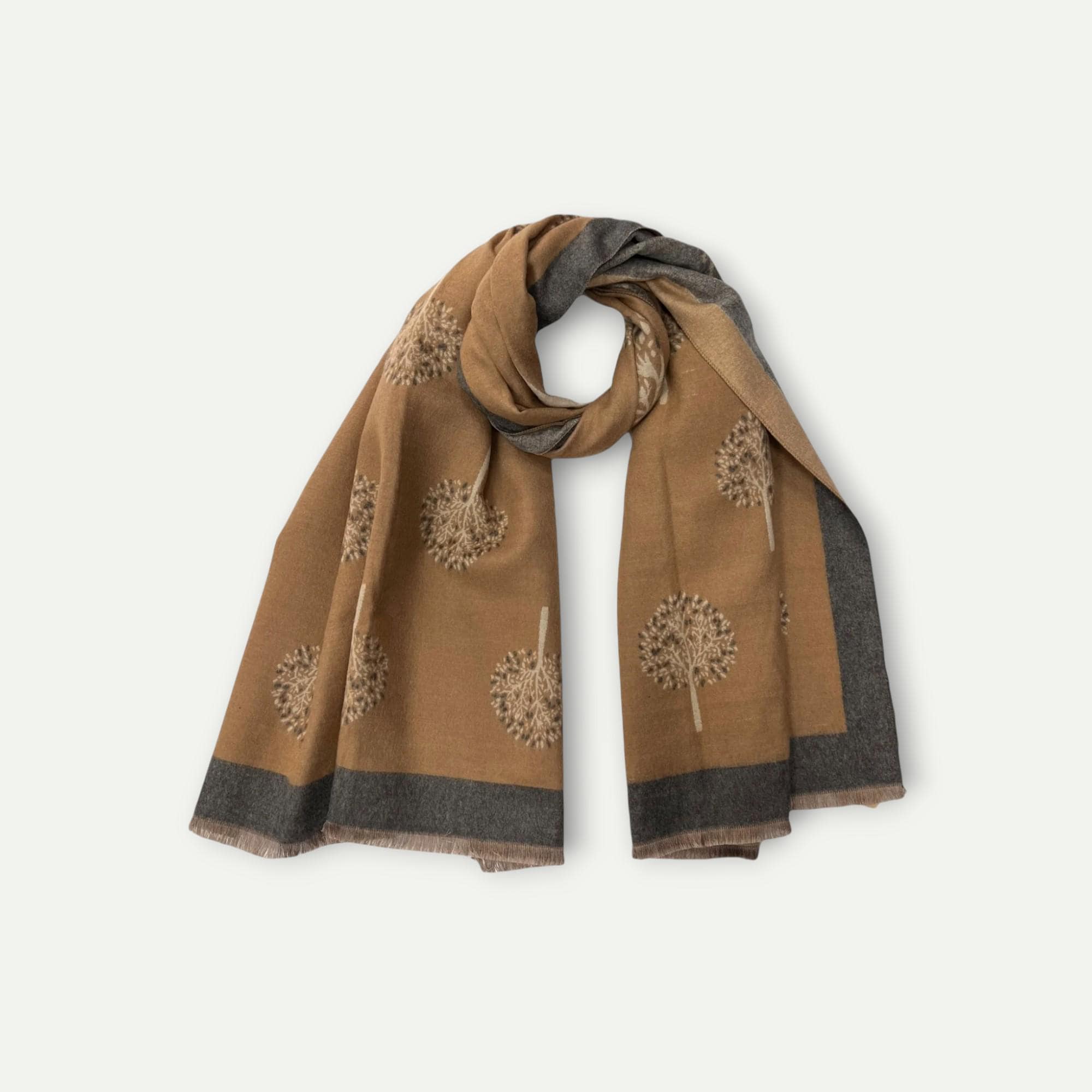 Tree of Life cashmere blend scarf with optional embroidery - gift, christmas present for her - image 3