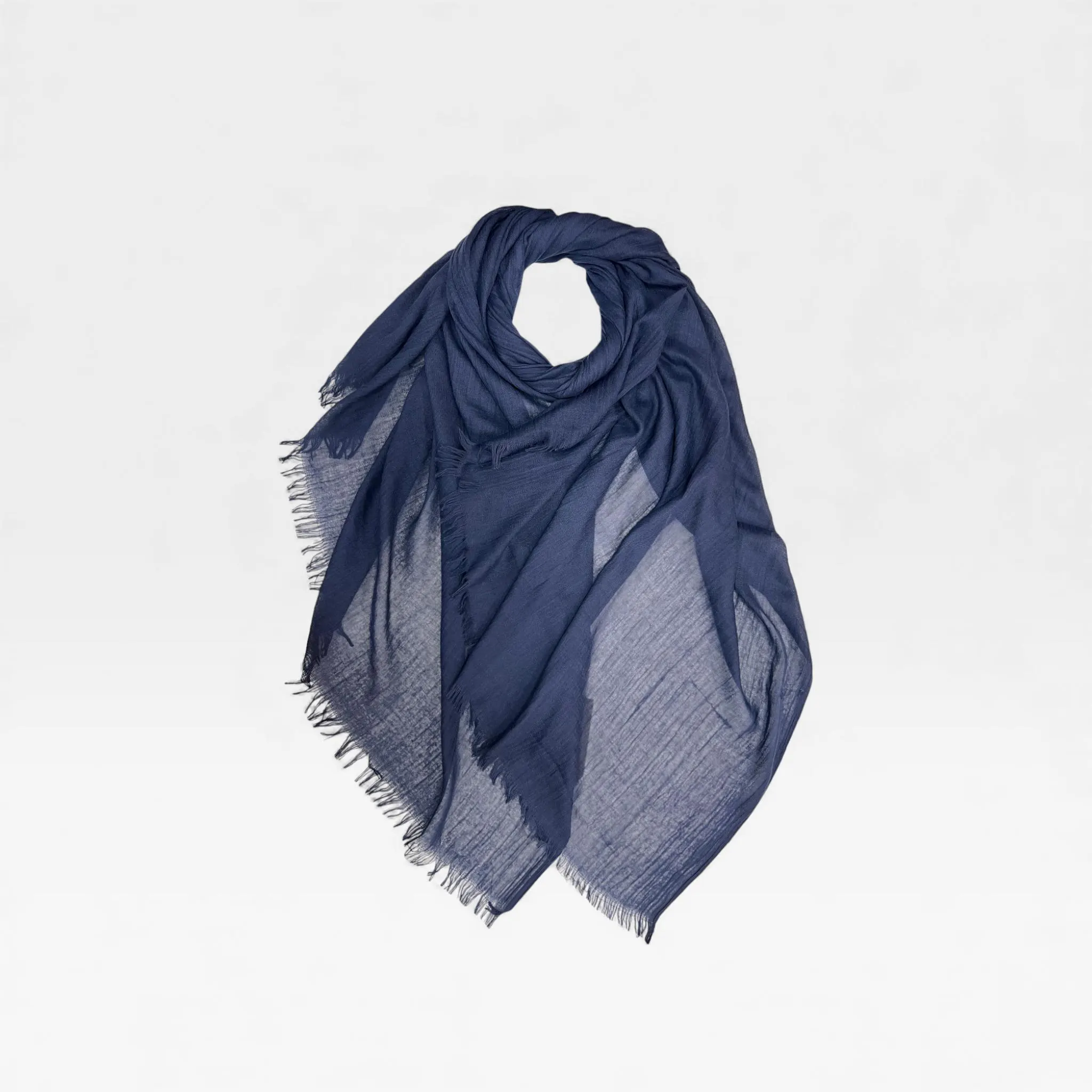 Plain Cotton Modal Scarf finished with fringes | Unisex scarf | Available in 19 colours - image 4