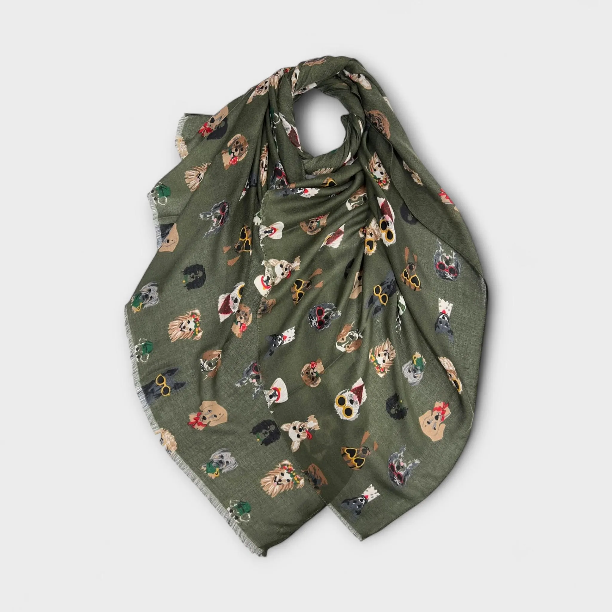 Dog Print Scarf – Lightweight Cotton Blend Animal Wrap, Personalized Gift - image 4