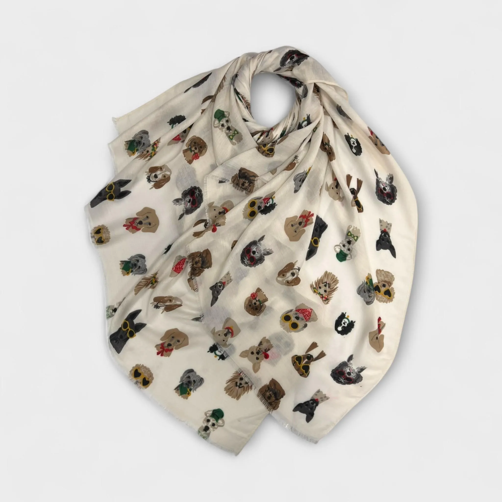 Dog Print Scarf – Lightweight Cotton Blend Animal Wrap, Personalized Gift - image 5
