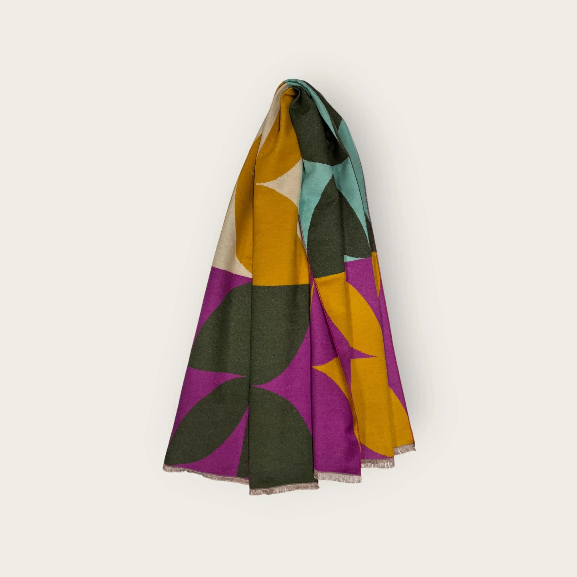 Retro Floral Print Cashmere Blend Scarf - Winter Blanket Scarf - image 5