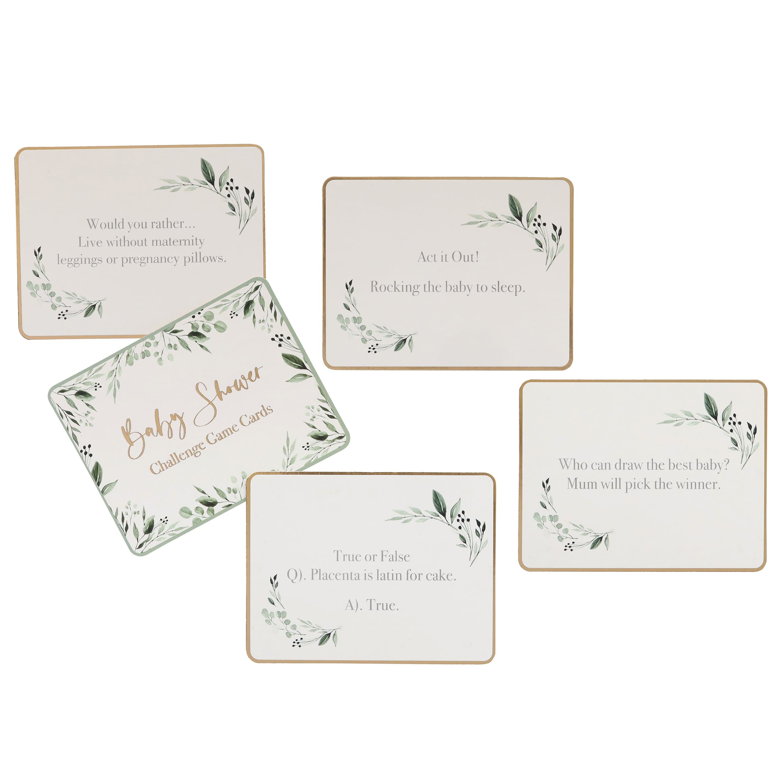 Baby Shower Game: 24 Challenge Cards - True or False, Would You Rather - image 3