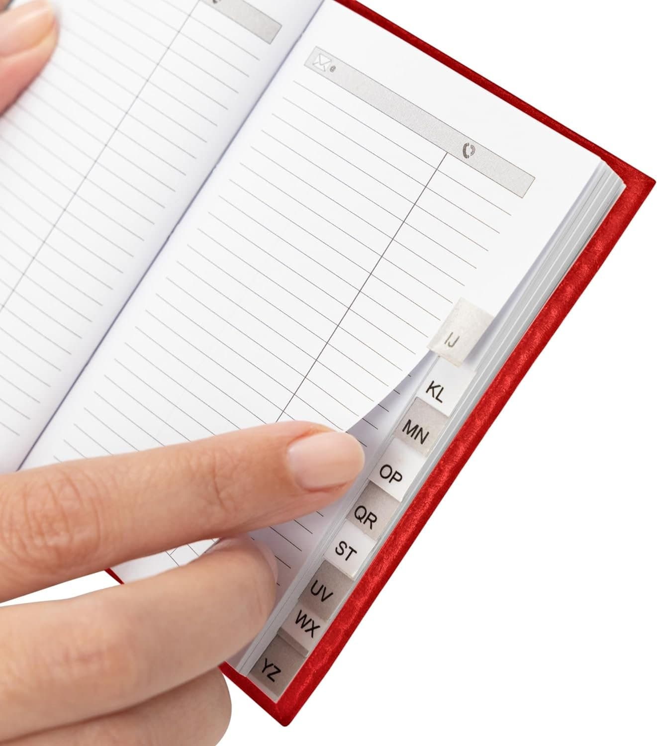 red Address Book  Executive Padded Notebook A-Z Pocket - image 4