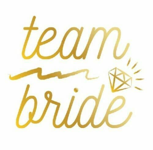 Team Bride Gold Foil Temporary Tattoos - Hen Party Favors (18 Pack) - image 3