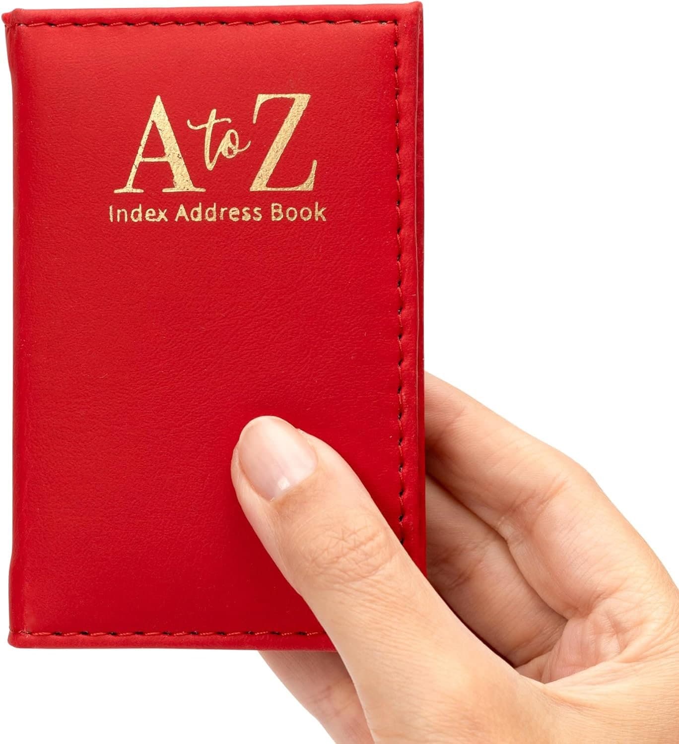 red Address Book  Executive Padded Notebook A-Z Pocket - image 3