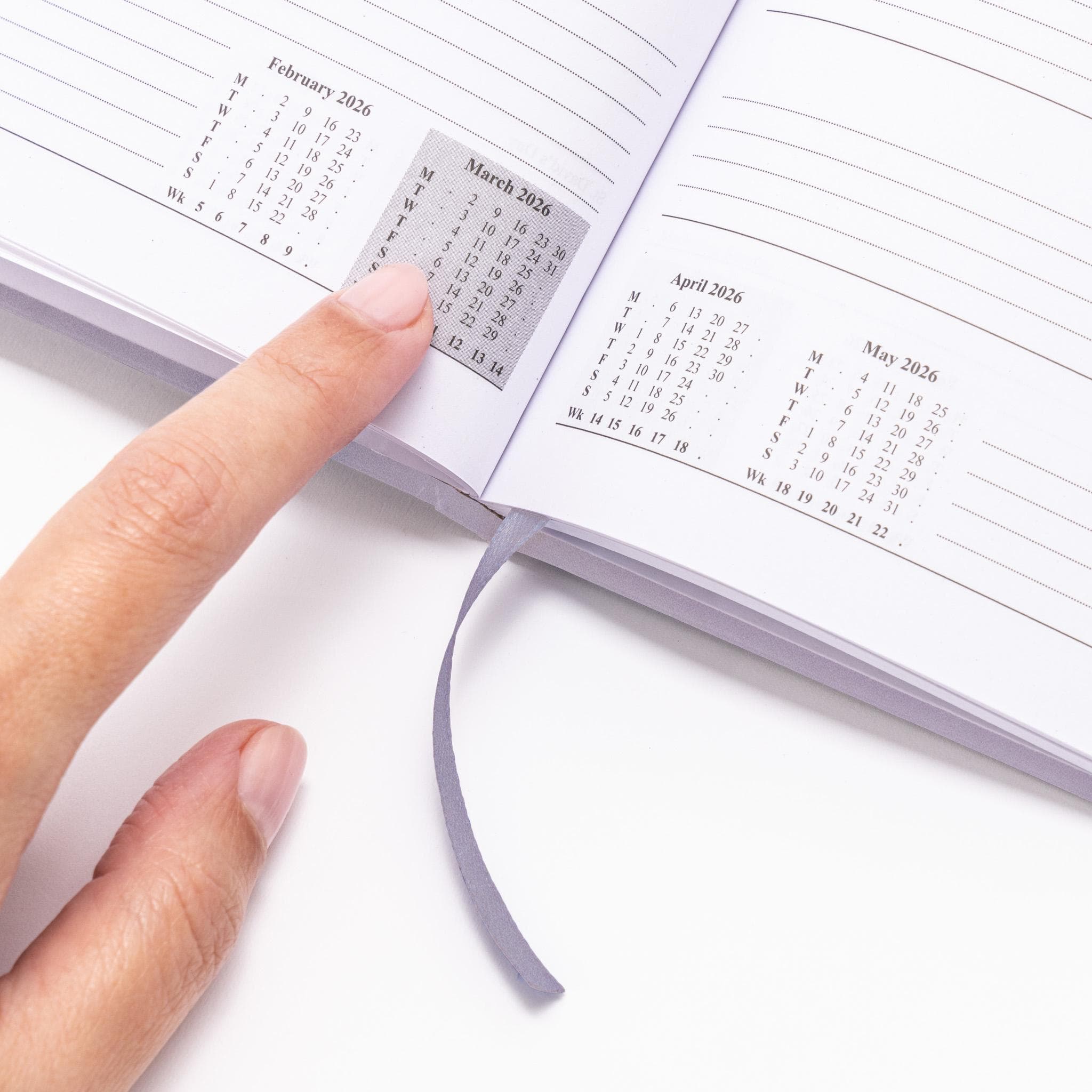 2026 Diary A5 Week to view Full Year Office Year Planner Hardback Diaries grey - image 4