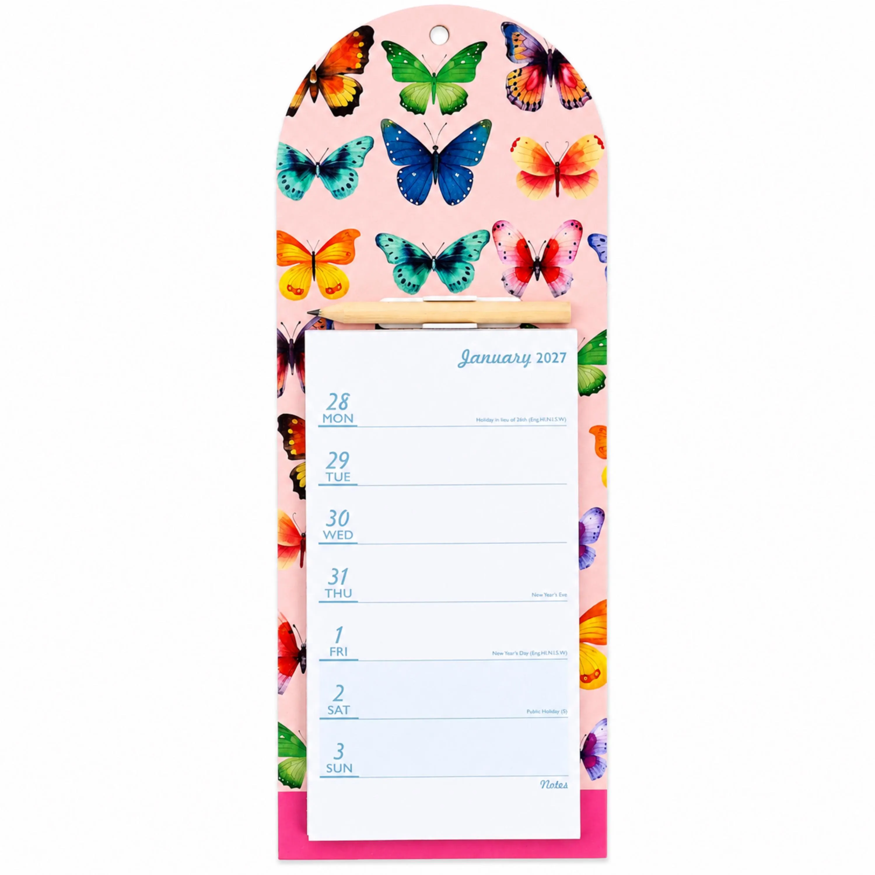 2027 Calendar Magnetic Fridge Weekly Planner Organiser Meal Notes & Pencil - image 4
