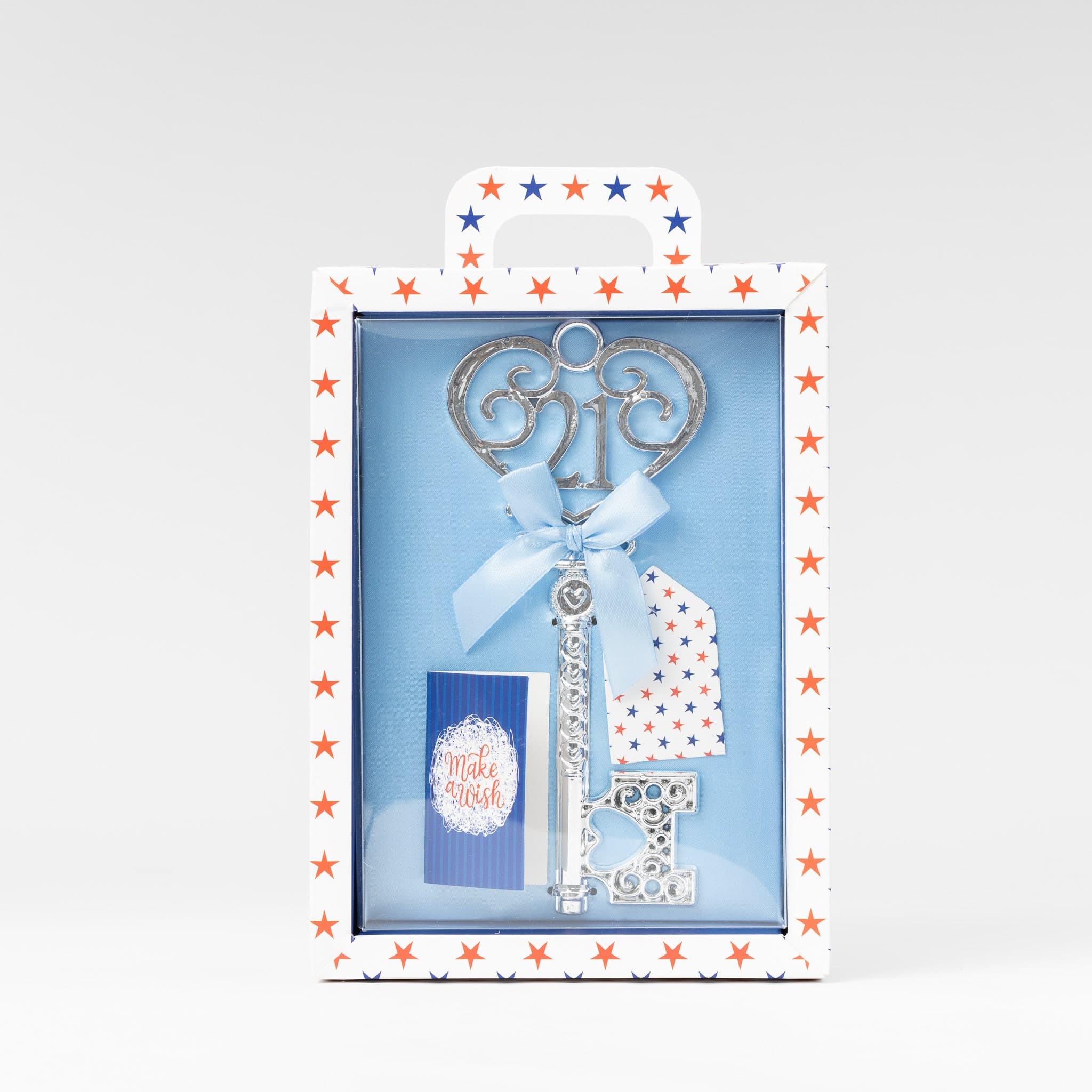 Gift Boxed Silver 18th or 21st Birthday Key Keepsake Blue Pink Lilac Red - image 4