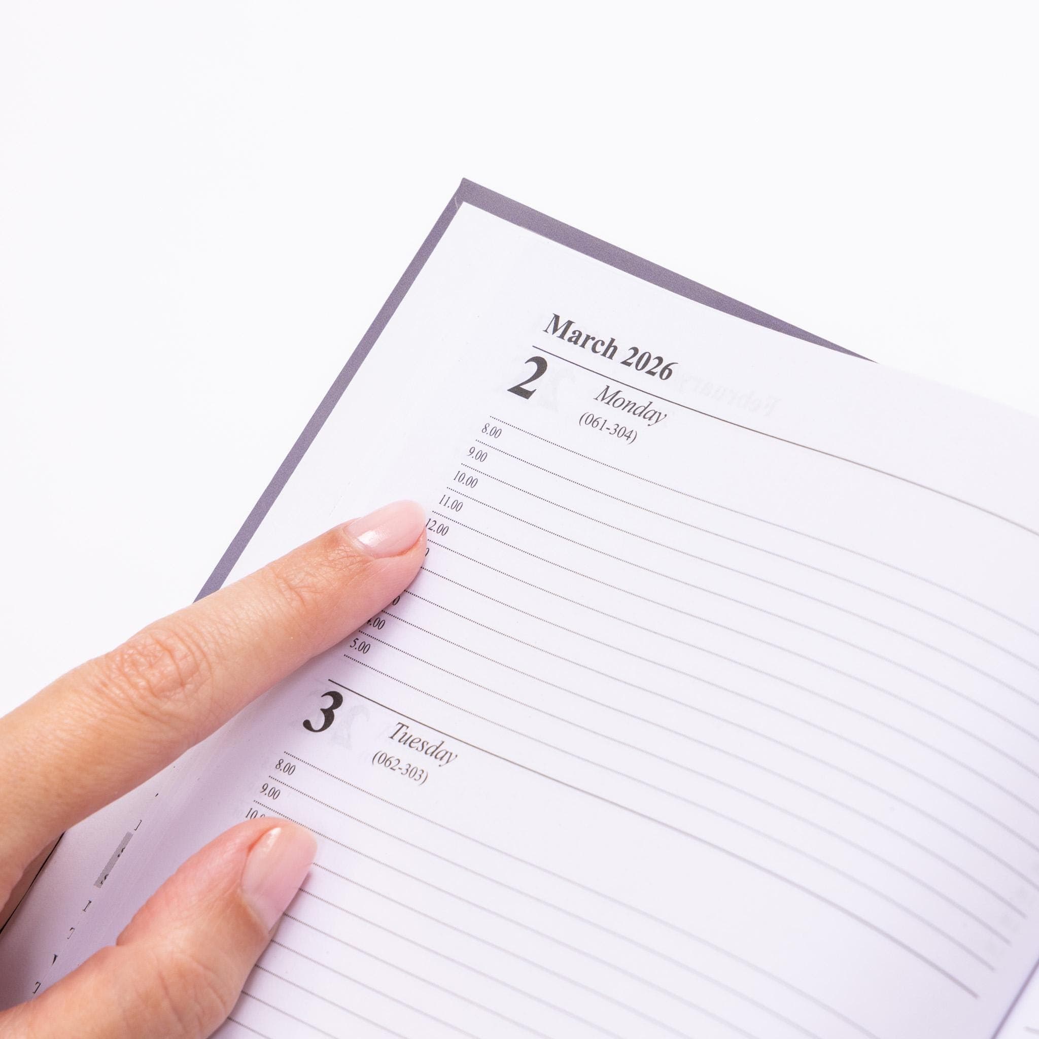 2026 Diary A5 Week to view Full Year Office Year Planner Hardback Diaries grey - image 3