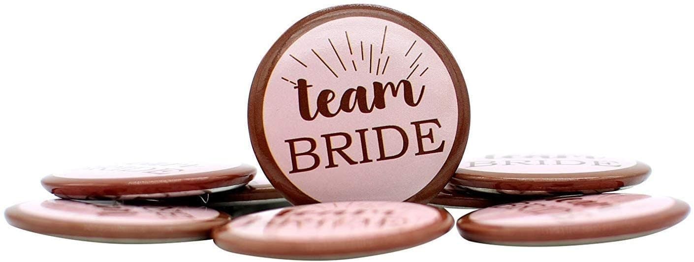 Team Bride Badges: Pink Hen Party Accessories (Pack of 8) - image 4