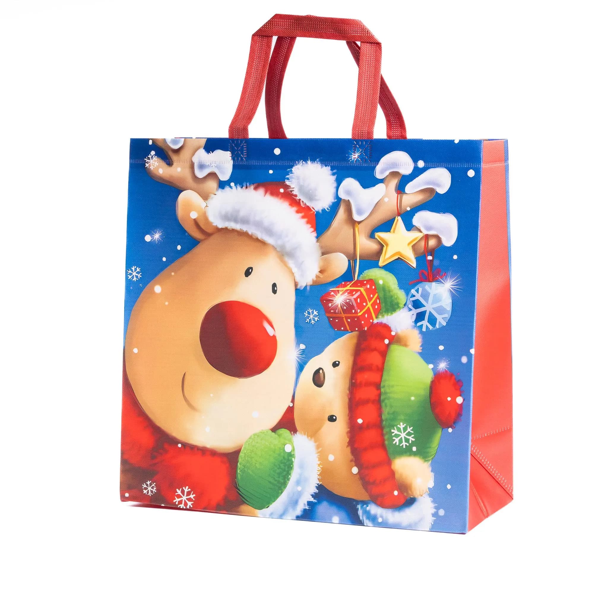 4 Christmas Gift Bags Extra Large with Handles Tote Reusable bags - image 5