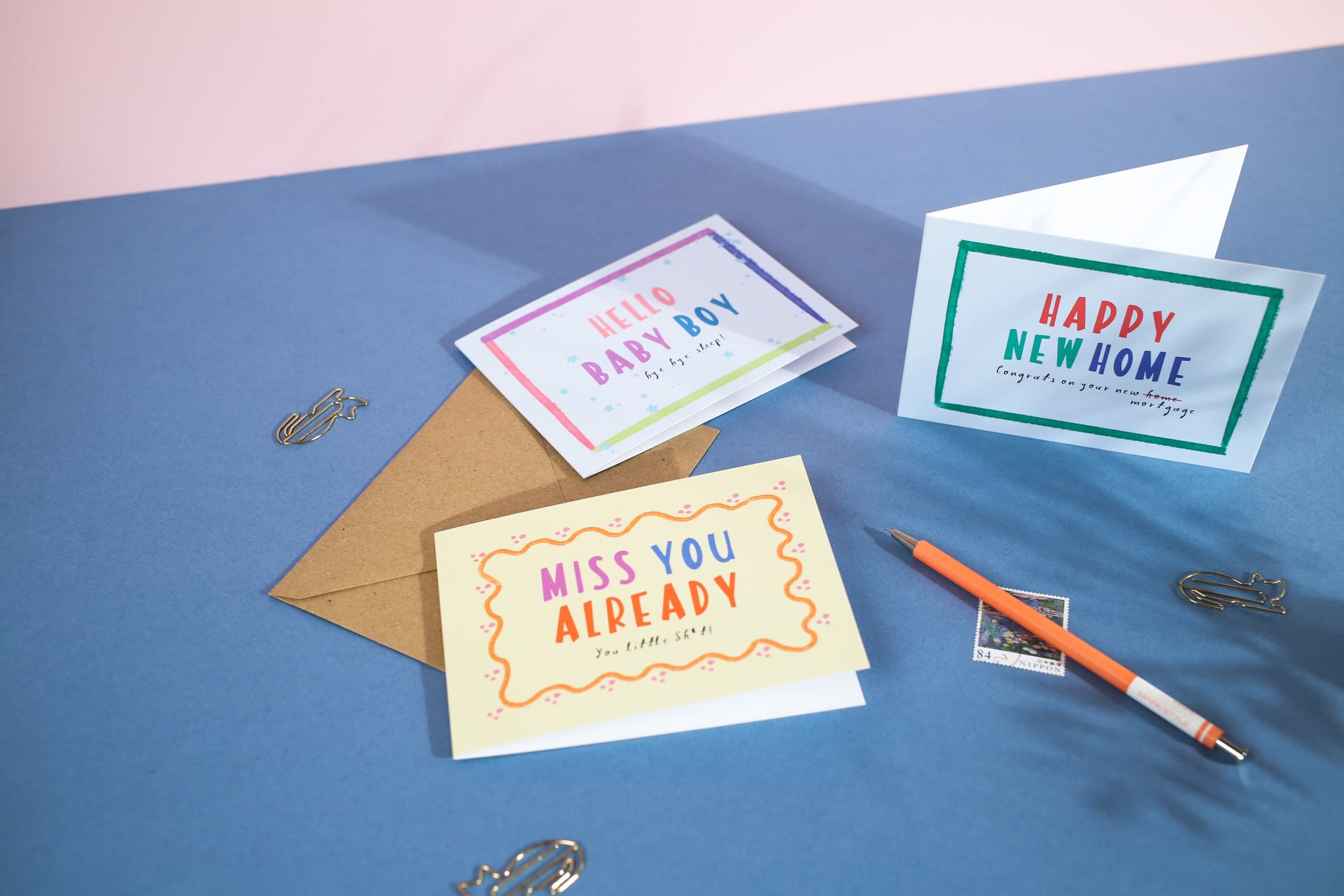 Funny Miss You Greeting Card: A6 Typography Card - image 5