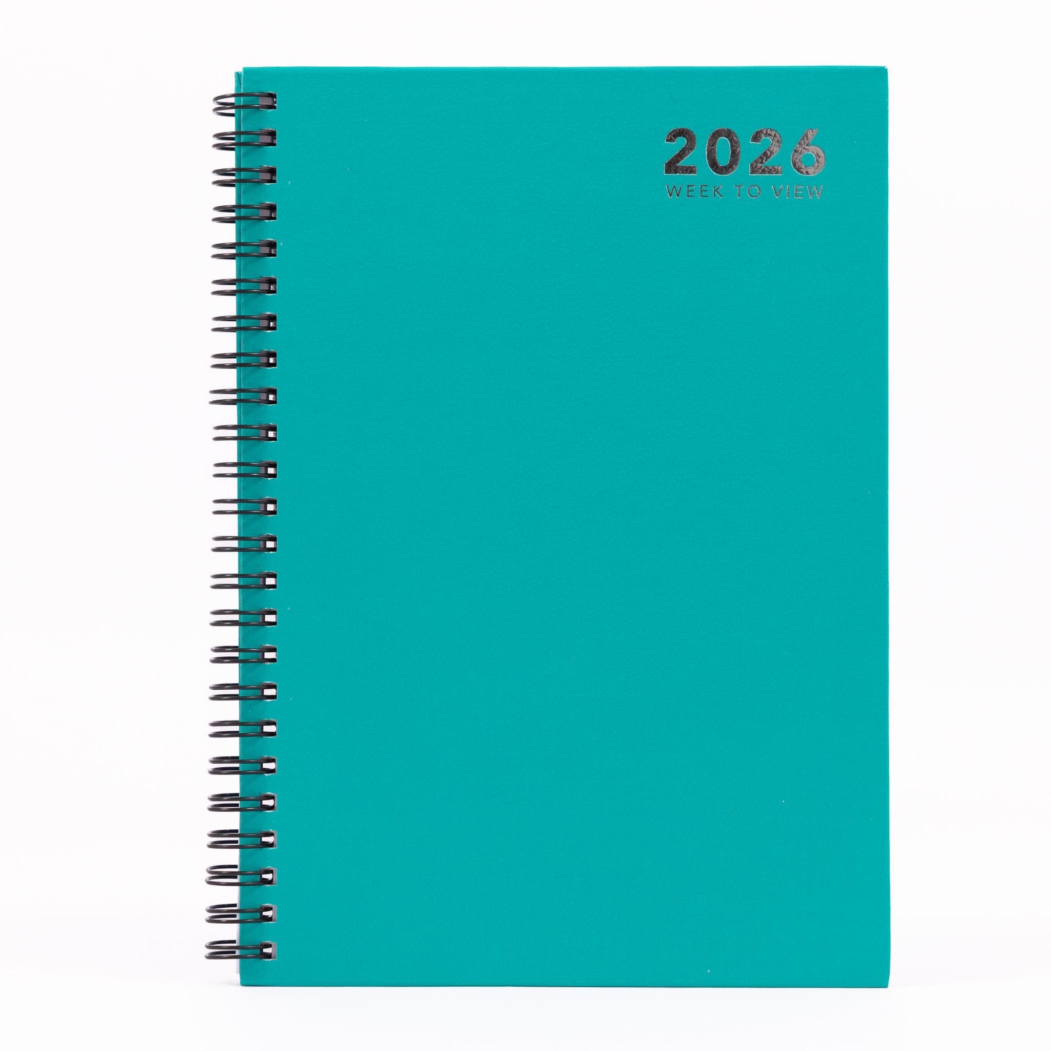 2026 A5 Week To View Diary Full Year Planner Desk Organiser Spiral Hardback Book - image 3