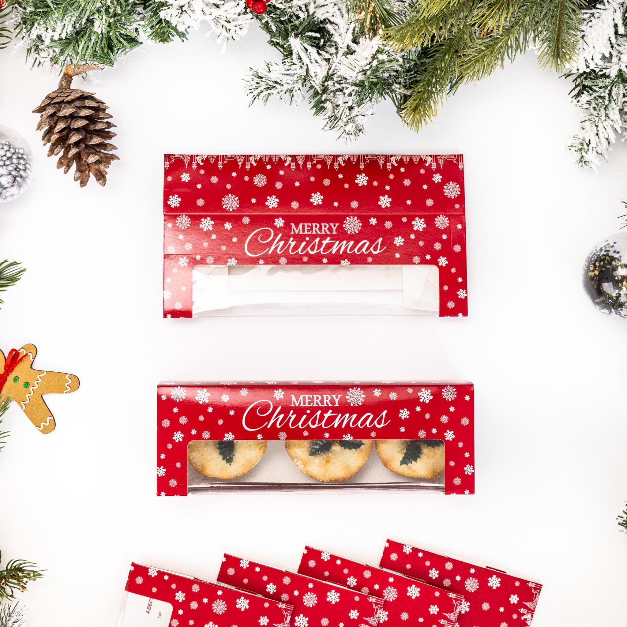 6 x Mince Pie Box Christmas Double Stack Boxes Hold 3 or 6 Cakes - image 5