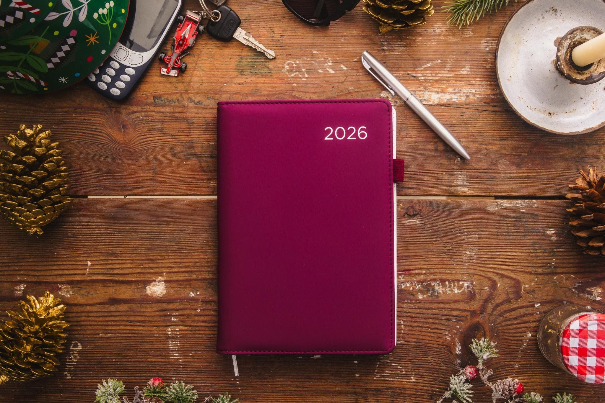 2026 A5 Week to View Diary Premium Organiser with Pen A-Z Address Index Book - image 4