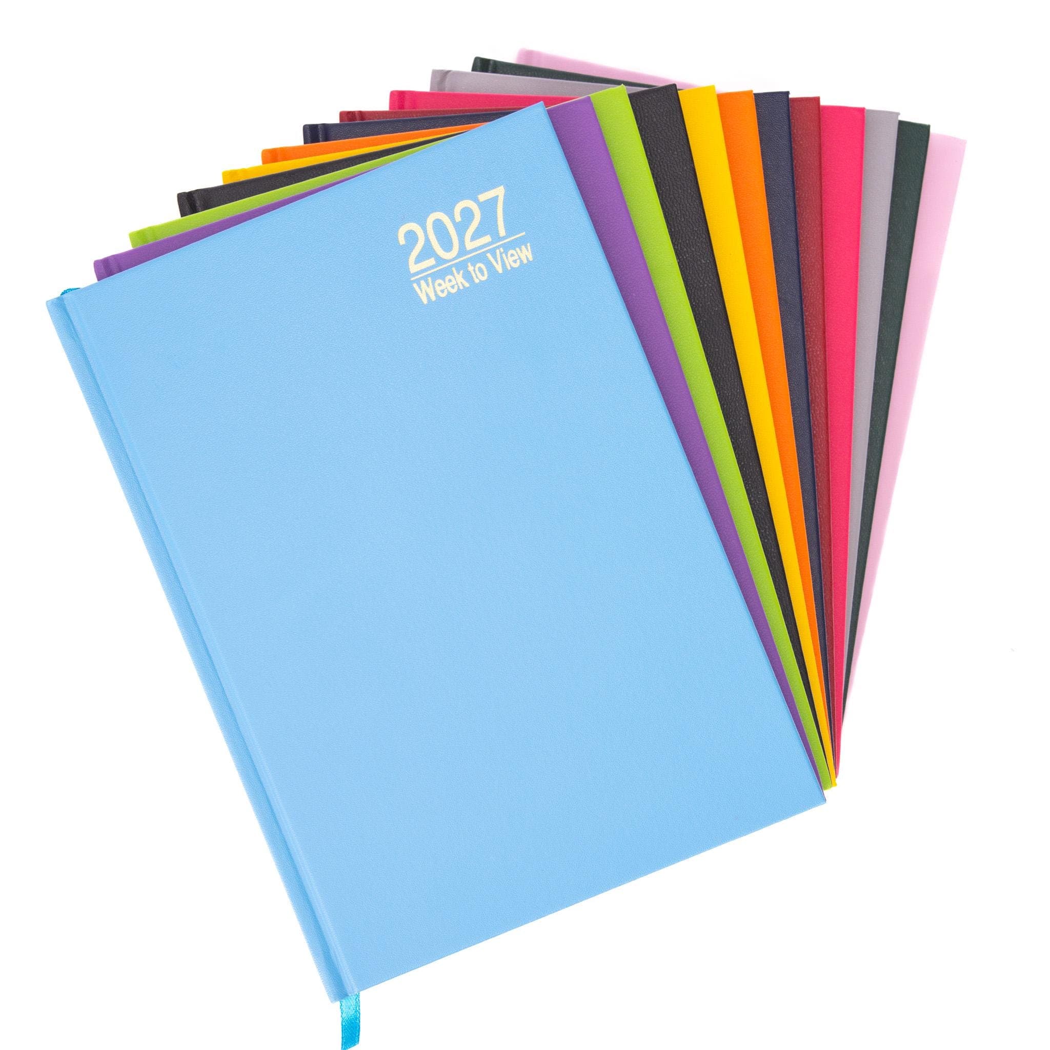 2027 Diary A5 Week To View Full Year Planner Desk Hardback FULL 2027 YEAR