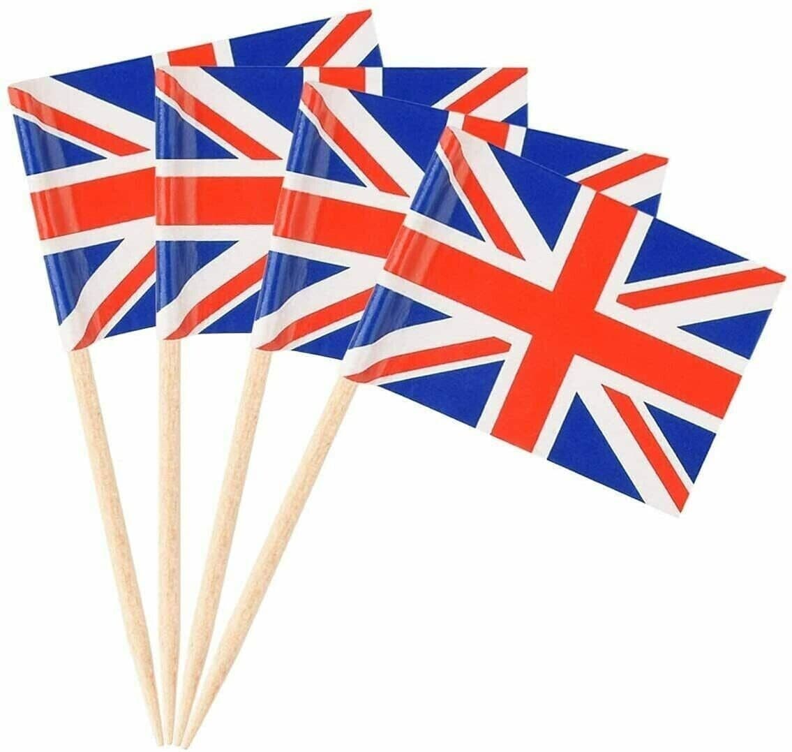 Union Jack Cocktail Sticks Flags Cake Topper Pick - image 3