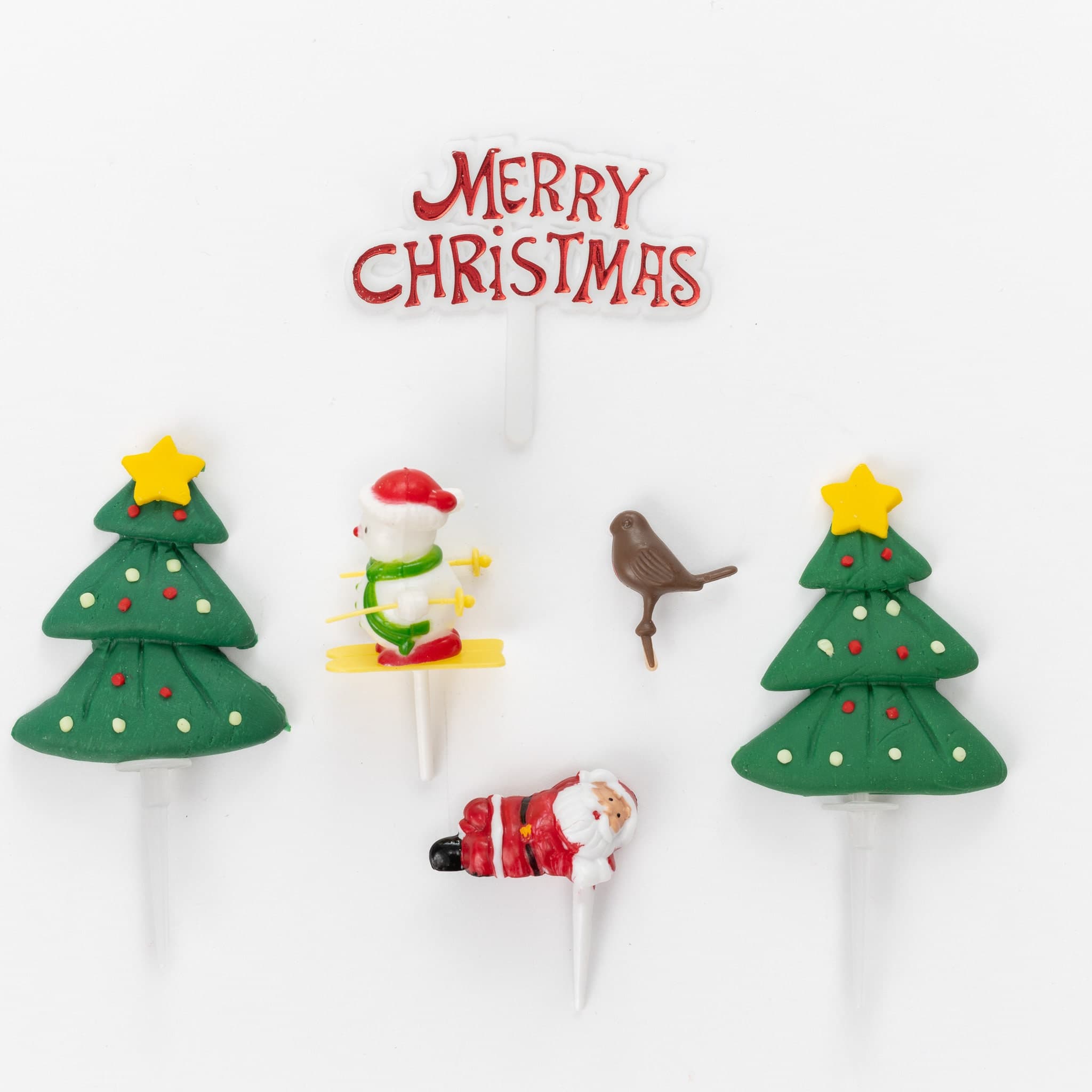 Christmas Cake Toppers: 6 Piece Kids Set, Reusable Decoration - image 4