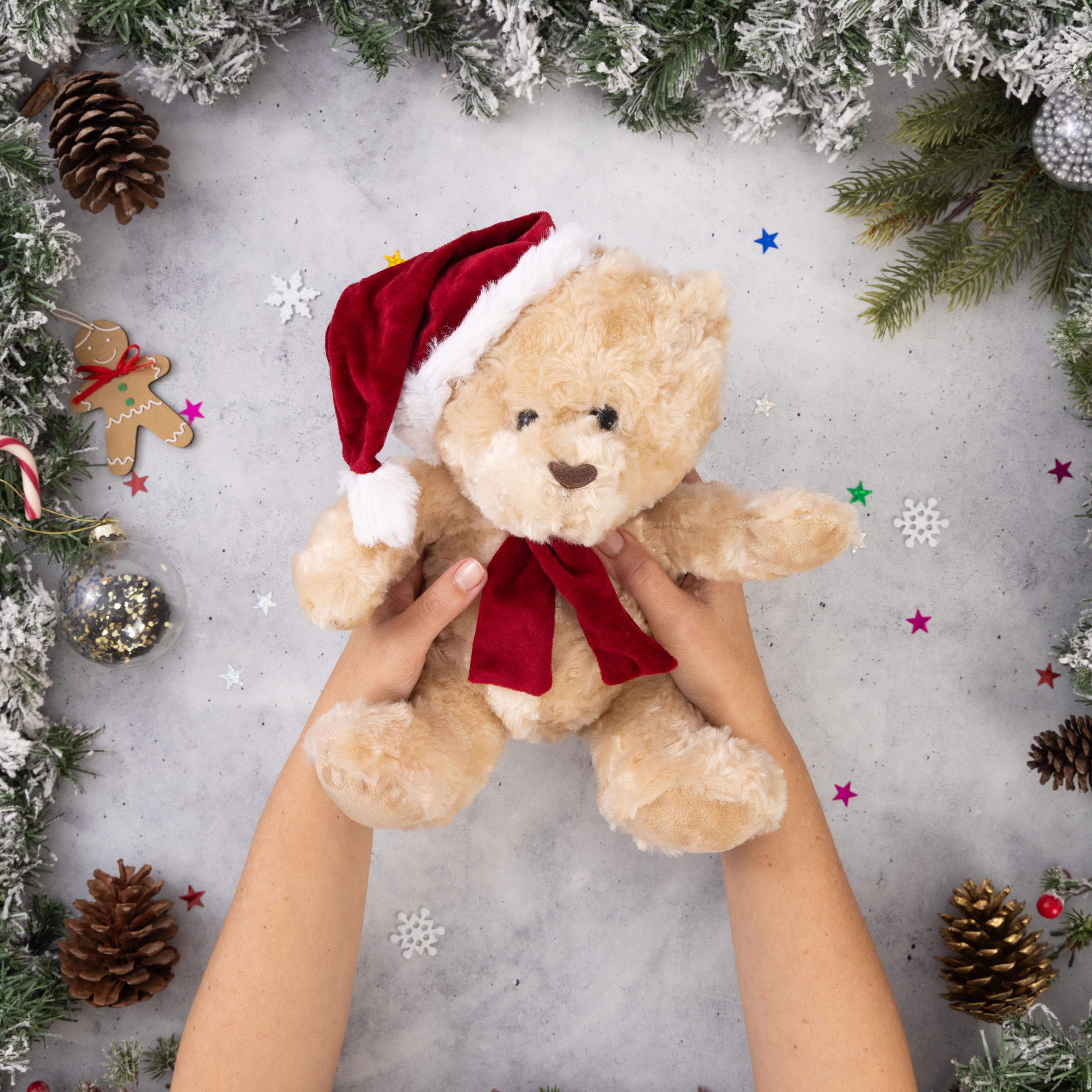 Christmas Plush Teddy Bear Cuddly Soft Filled Toy Xmas Present Gift Idea 30cm - image 3