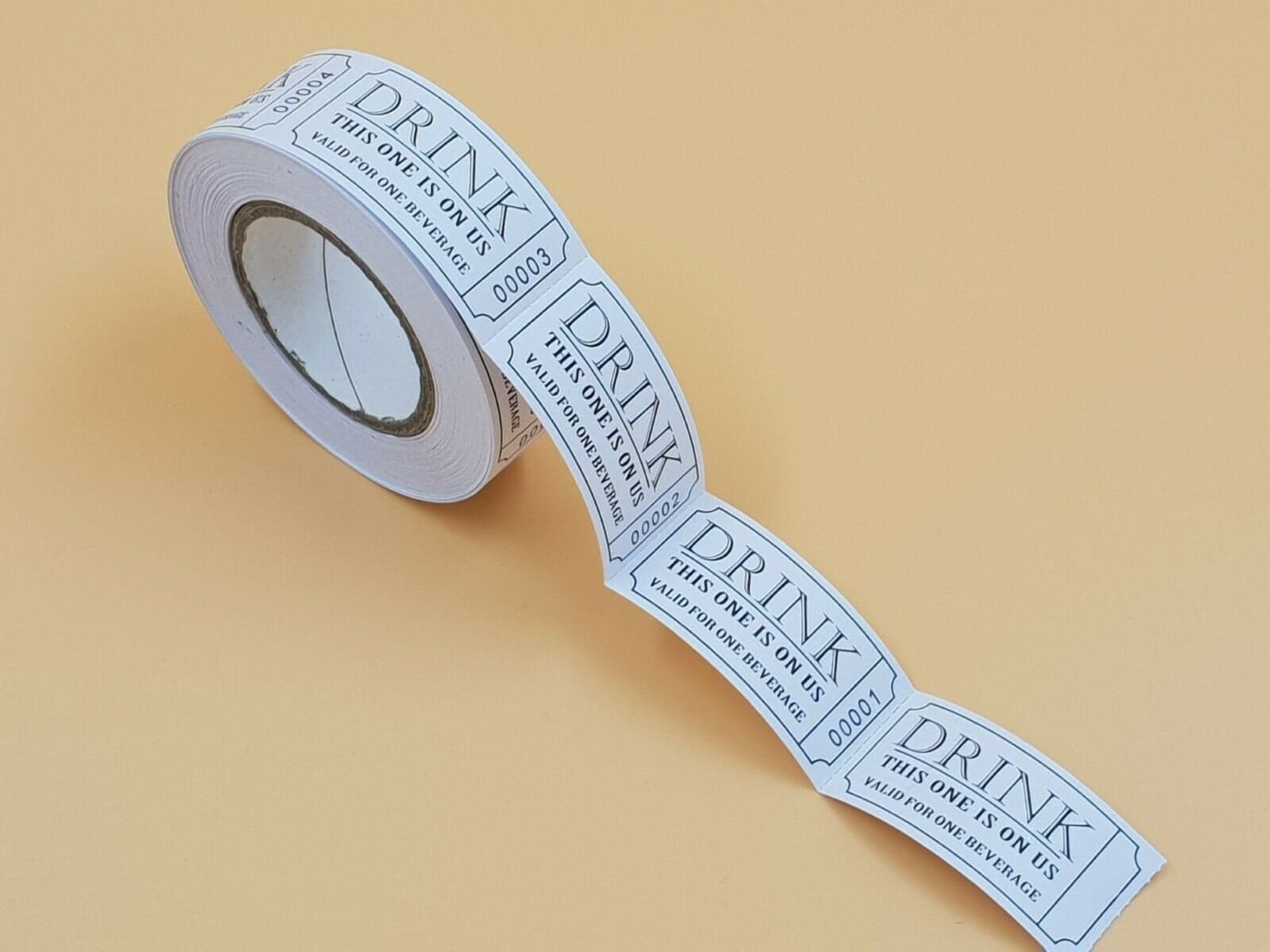 250 Drink Tickets: "This Drink Is On Us" Party Tokens