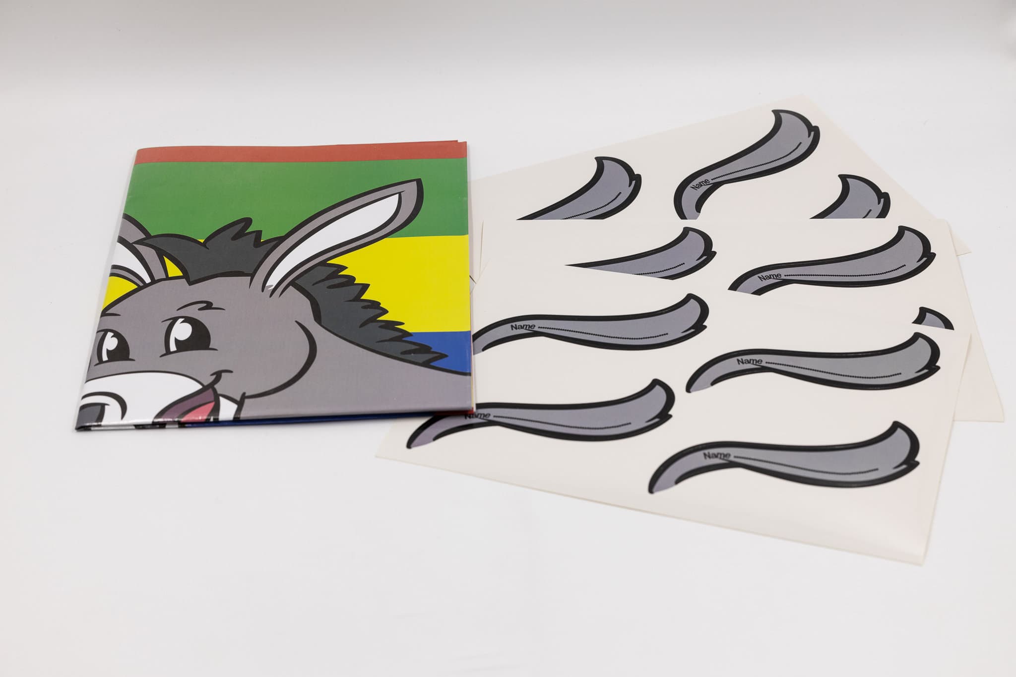 Pin the Tail on the Donkey Party Game A1 Vintage Design with Tail Stickers - image 4