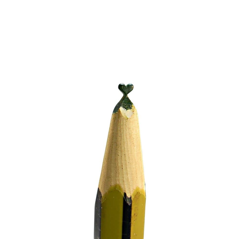 Hand-Carved Pencil Tip Heart Sculpture: Micro Art Gift - image 5