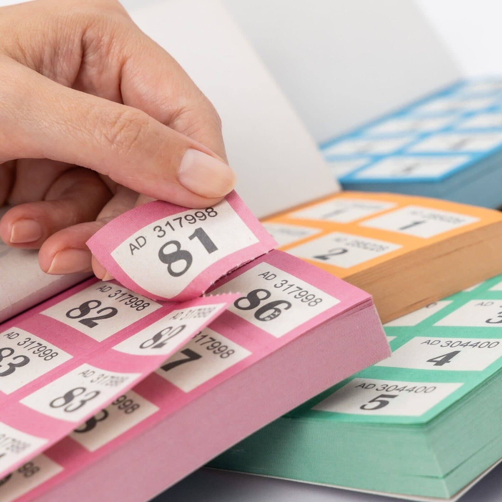 12 Books of 1-1000 Cloakroom Raffle Tombola Draw Tickets Numbered Mixed colours - image 4