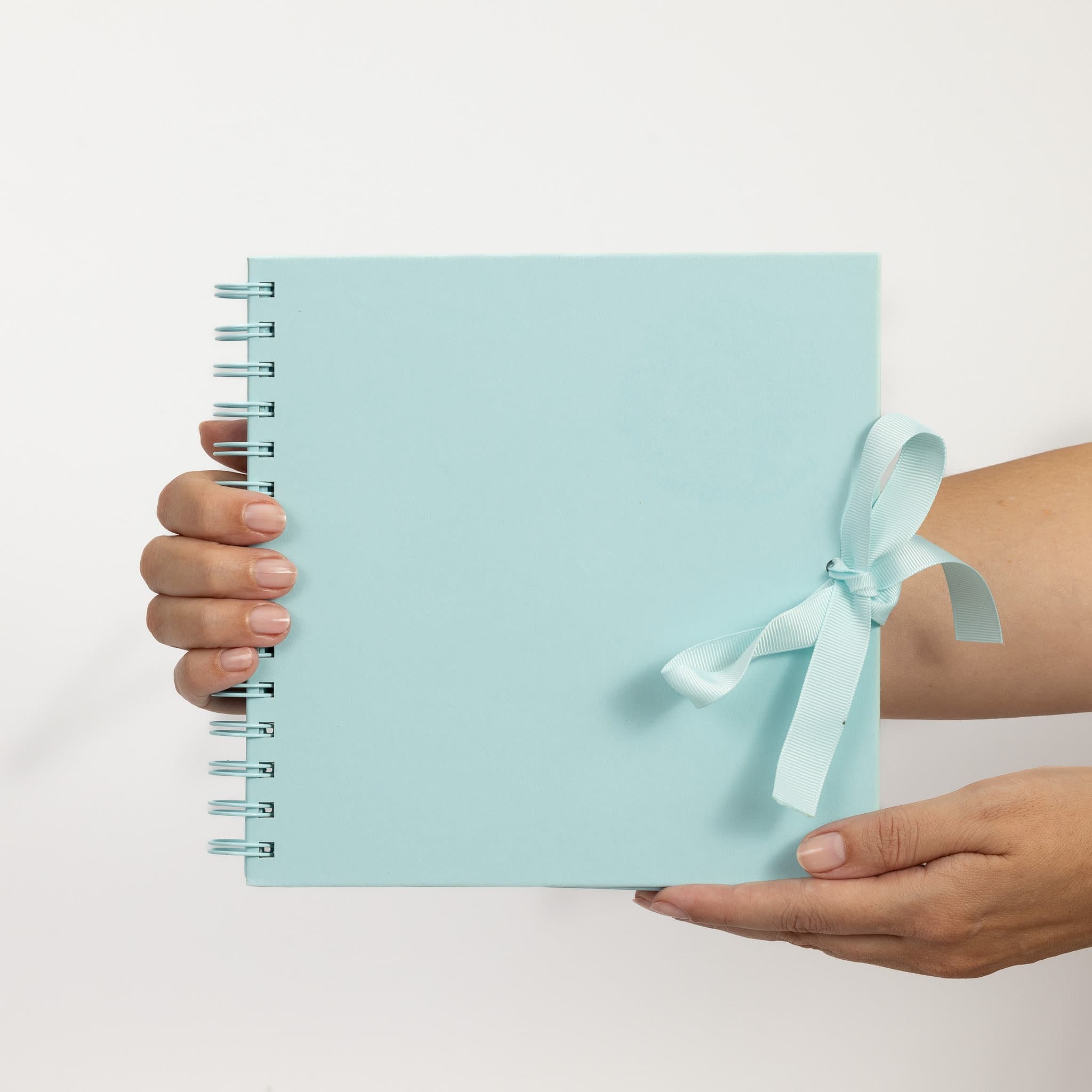 Kraft Paper Scrapbook Album: 8 inch Square Spiral Bound with Ribbon - image 4