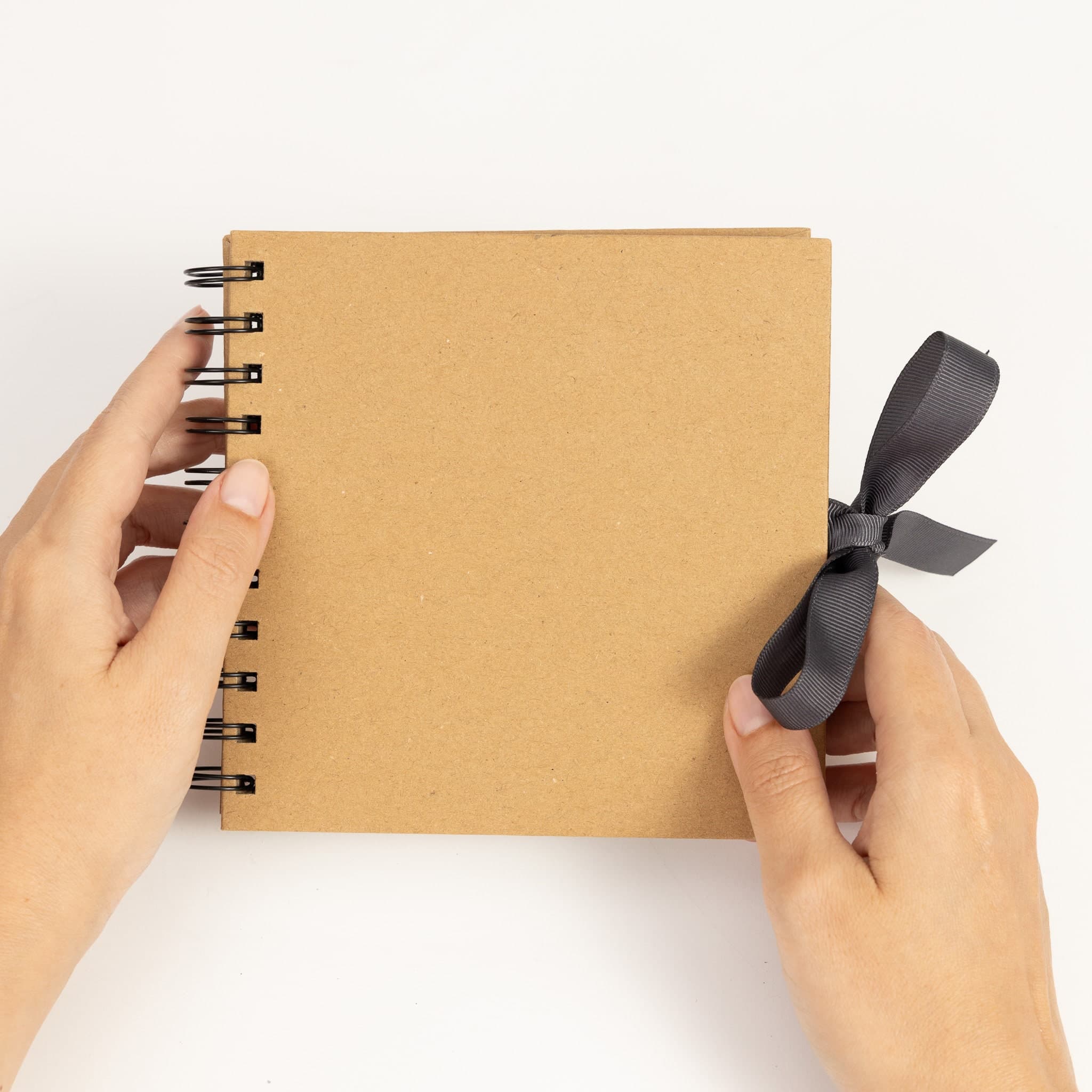 Square Scrapbook: Kraft Designs, Spiral Bound with Ribbon - image 4