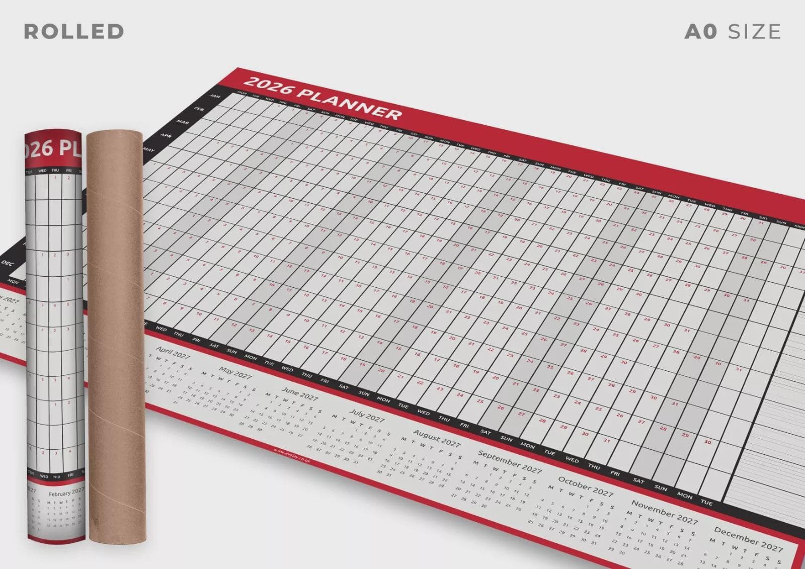 2026 Giant A0 Size Full Year Wall Planner Calendar Home Office Work Wipe Clean - image 3