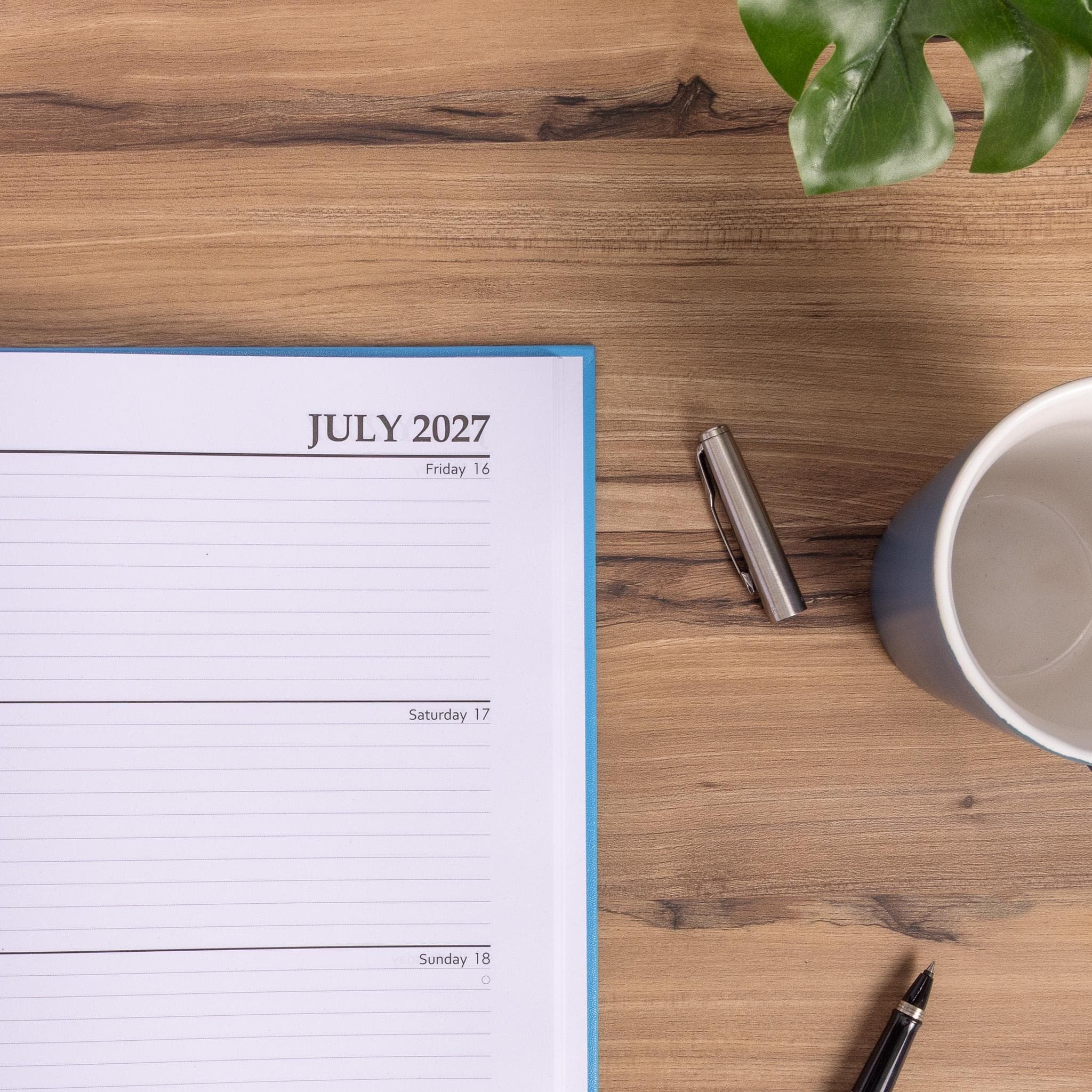 2027 Diary A4 Week to View, Large Hardback Desk Planner in 12 Colours, Full Year Office Diary - image 3