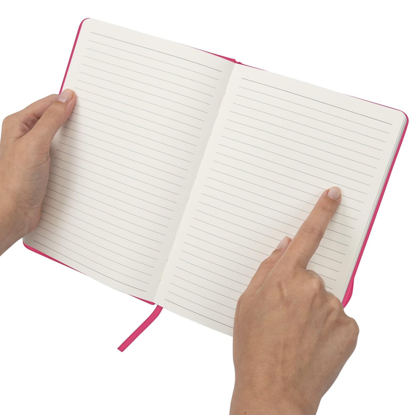 Cerise Pink A5 Lined Notebook, Hardback Journal (128 Pages) - image 2