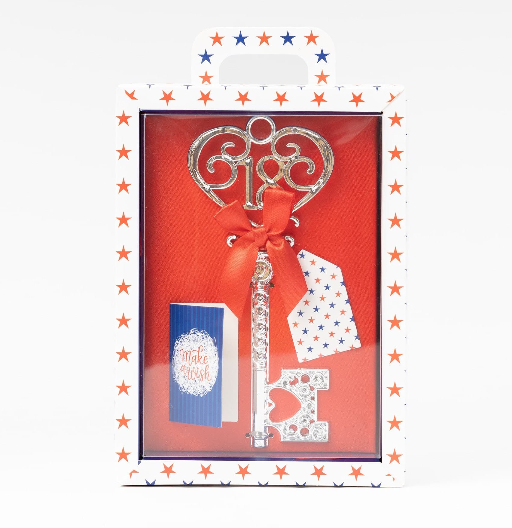 Gift Boxed Silver 18th or 21st Birthday Key Keepsake Blue Pink Lilac Red - image 3