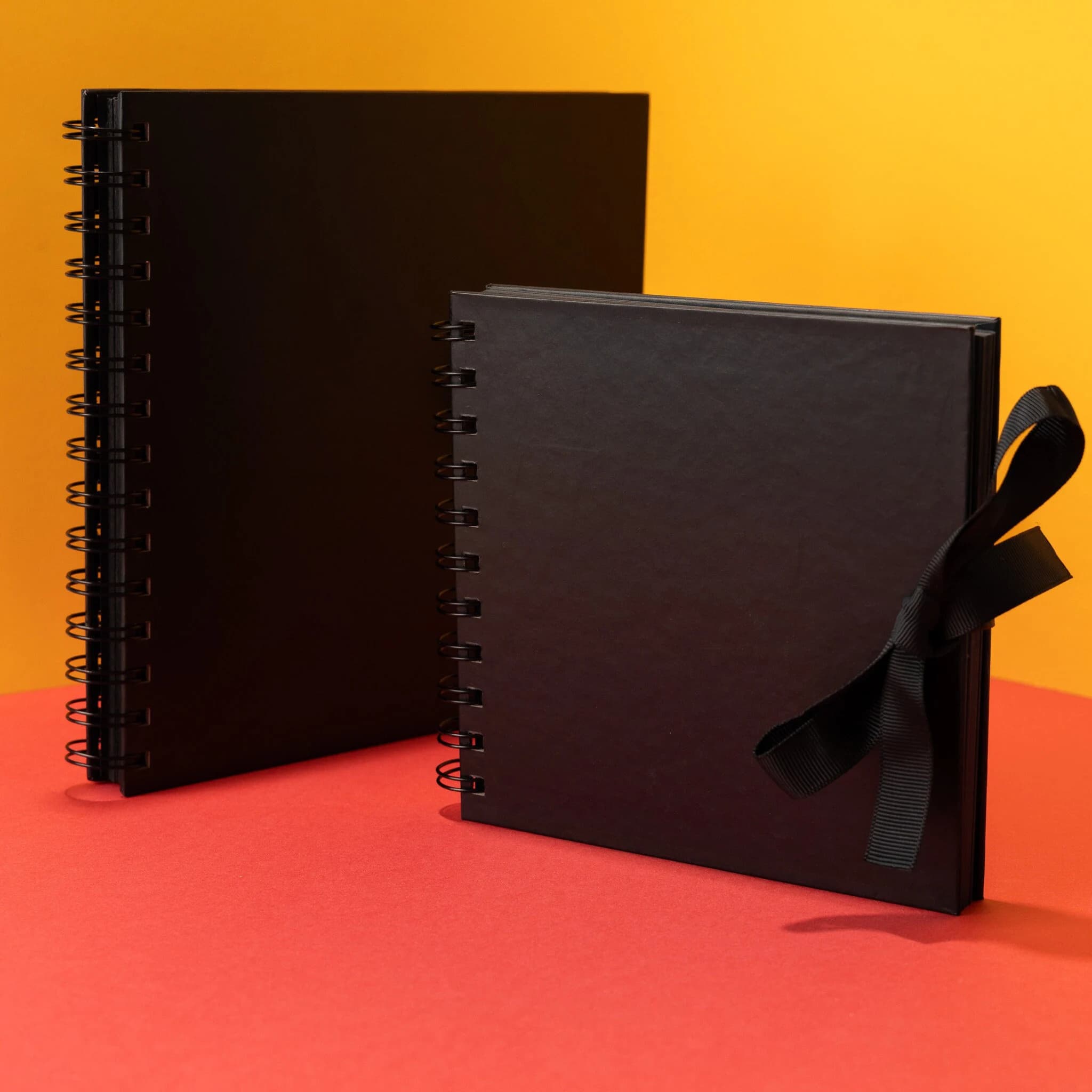Square Kraft Paper Scrapbook: Spiral Bound Photo Album with Ribbon - image 3