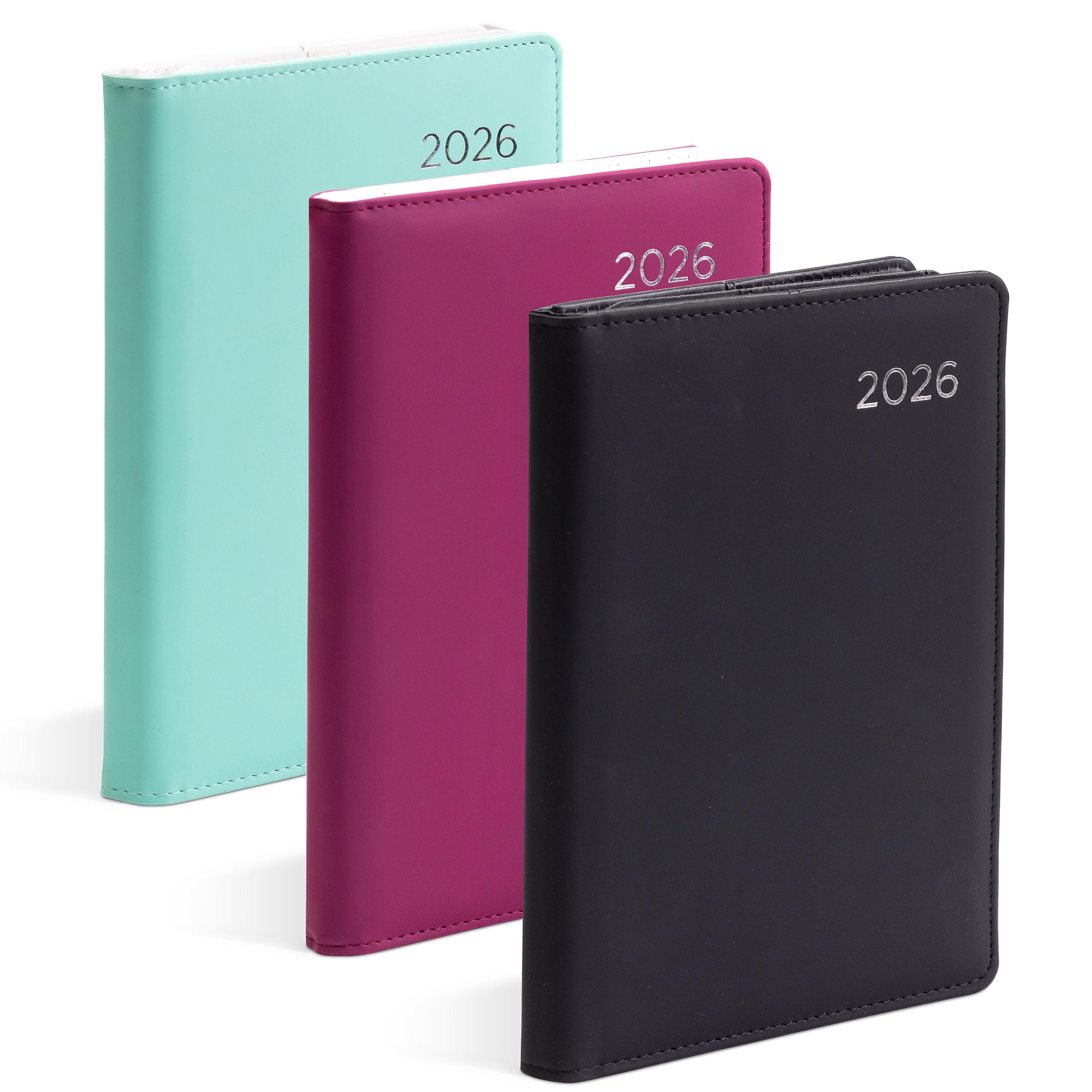 2026 A5 Week to View Diary: Premium Soft Leather Organiser with Pen