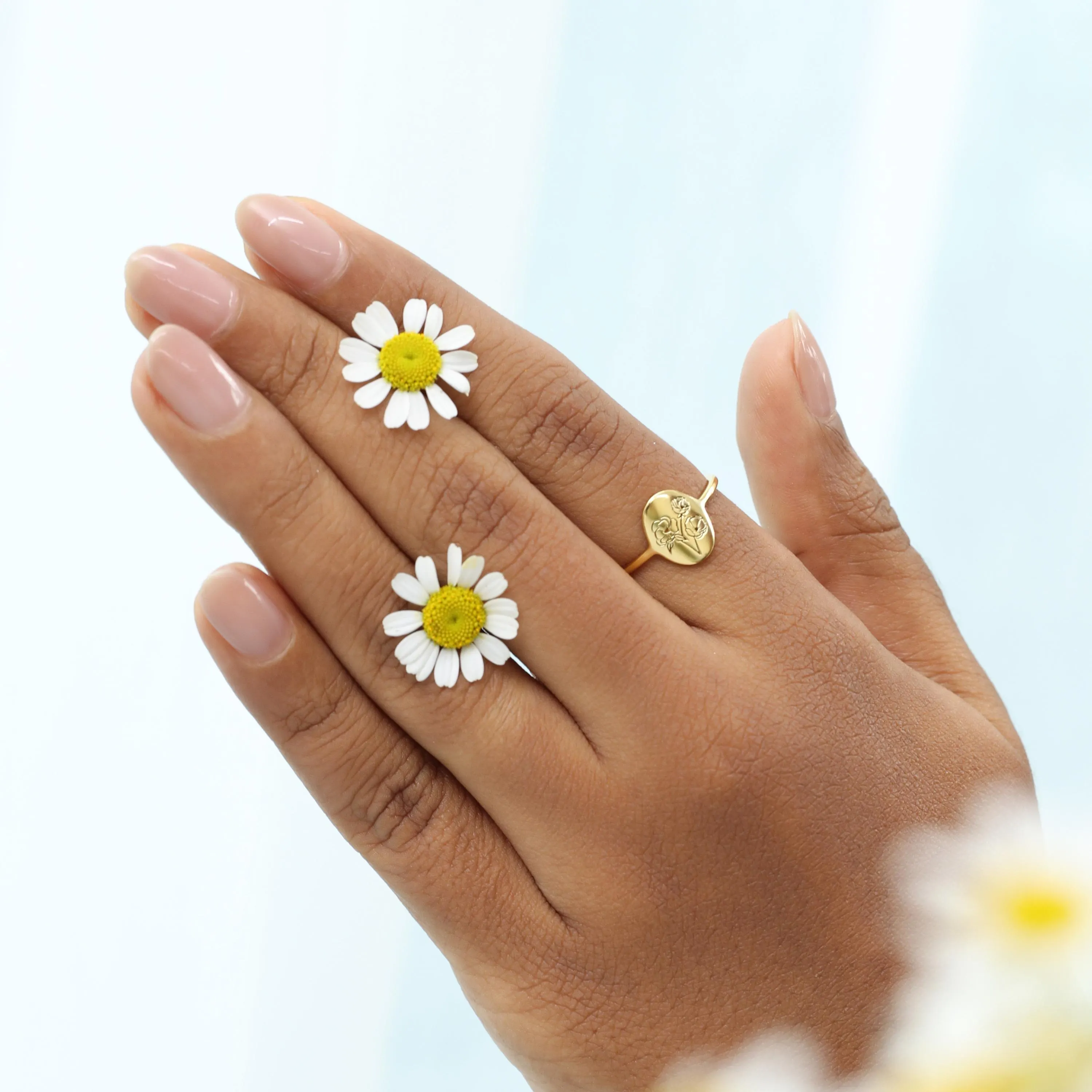 Personalized Birth Flower Ring | Multiple Floral - Bouquet Jewelry| Gift For The Bride | Christmas Gifts - image 2