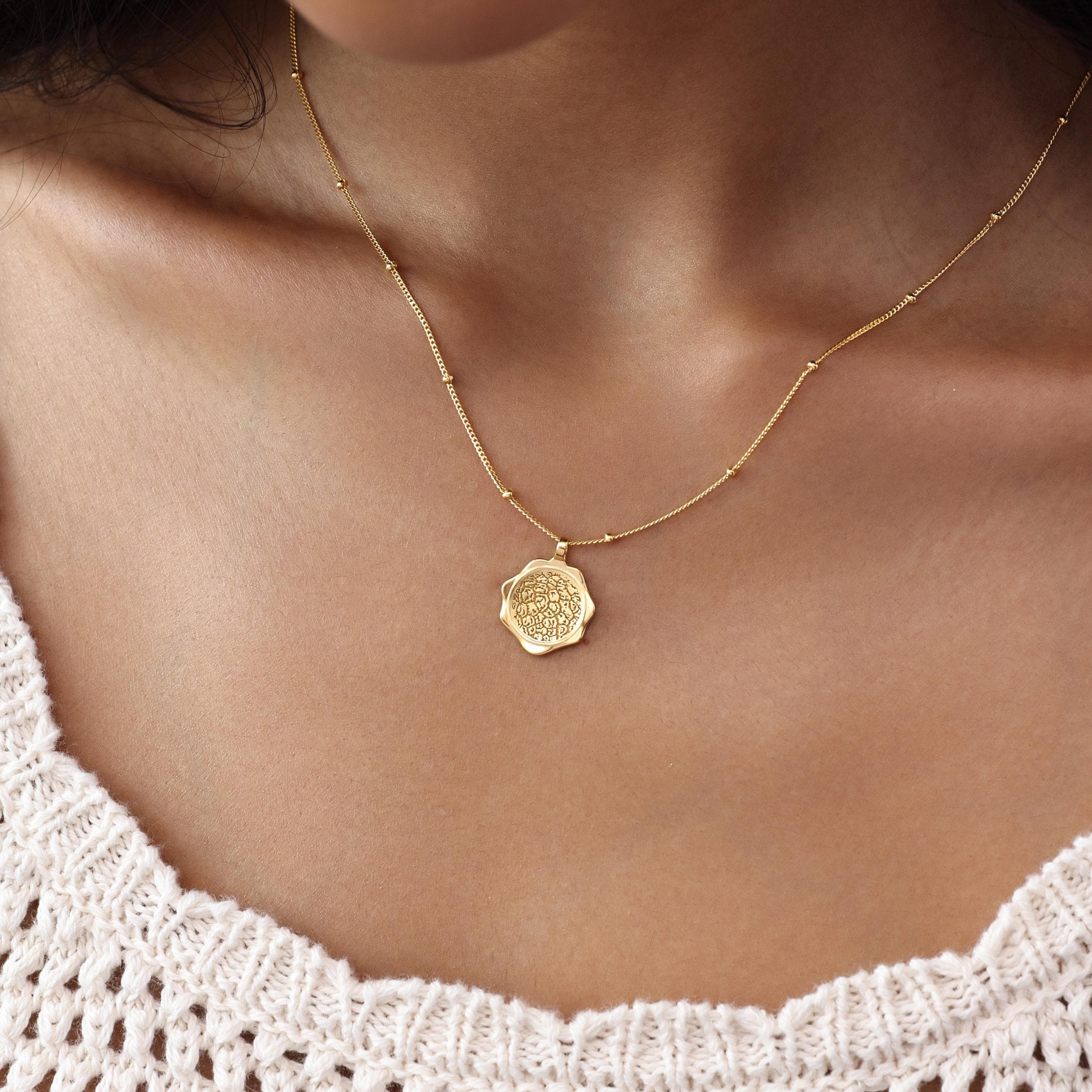 Petite Octagon Detailed Nose Print Necklace | Memorial Pet Jewelry by TSK Silver