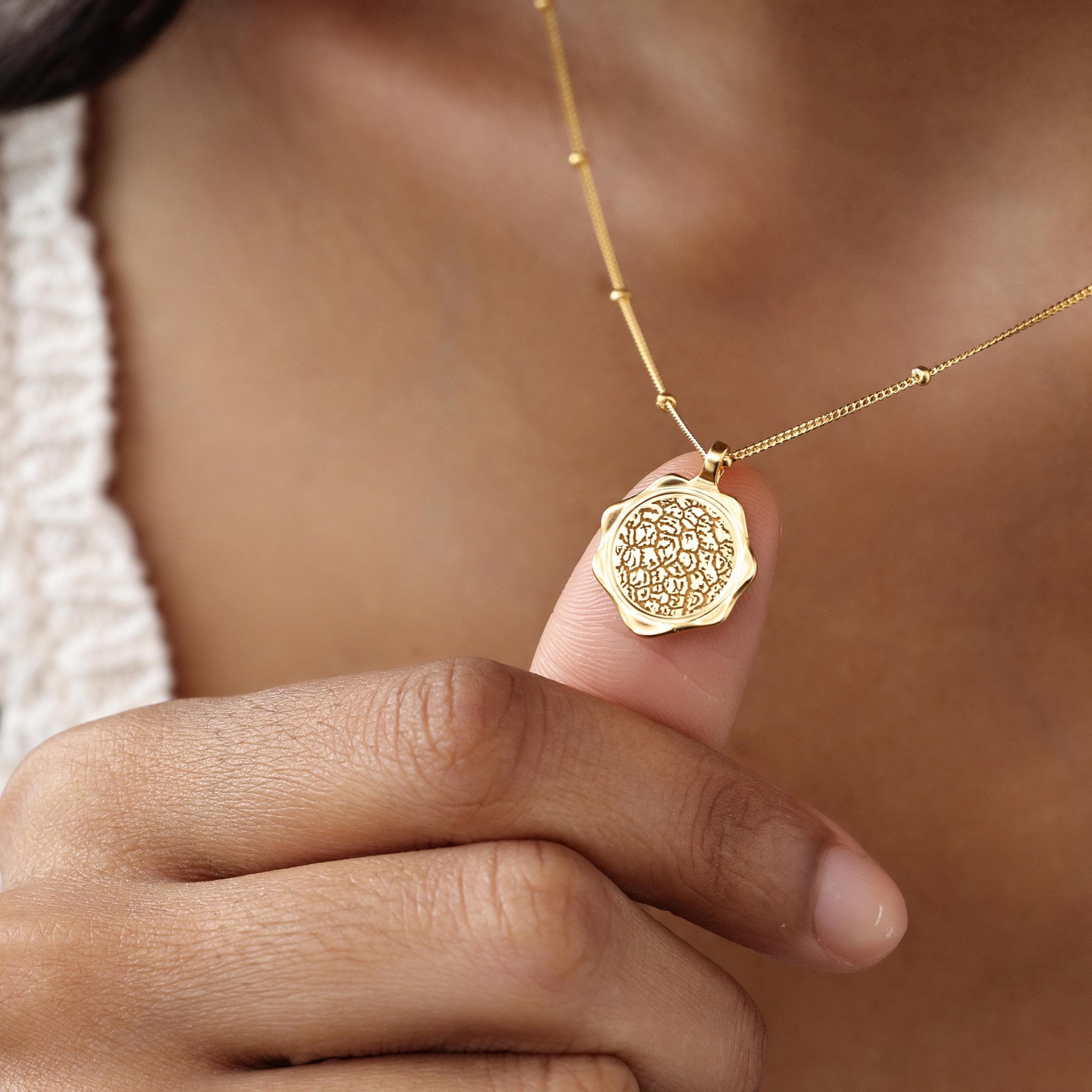 Petite Octagon Detailed Nose Print Necklace | Memorial Pet Jewelry by TSK Silver - image 3