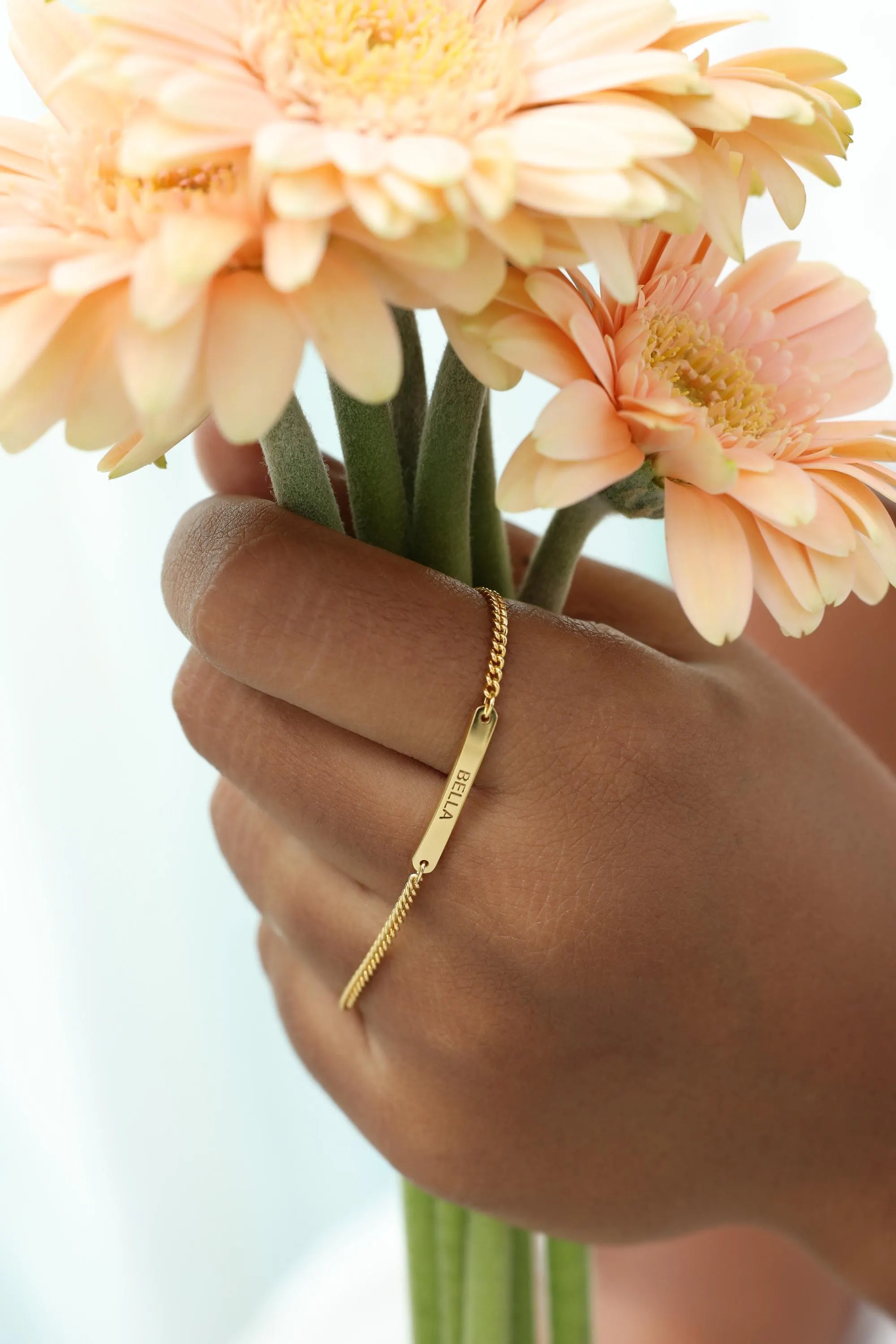 Custom Engraved Mini Bar Bracelet with Curb Chain | Dainty Name Stackable Jewelry | Christmas Gifts - image 5